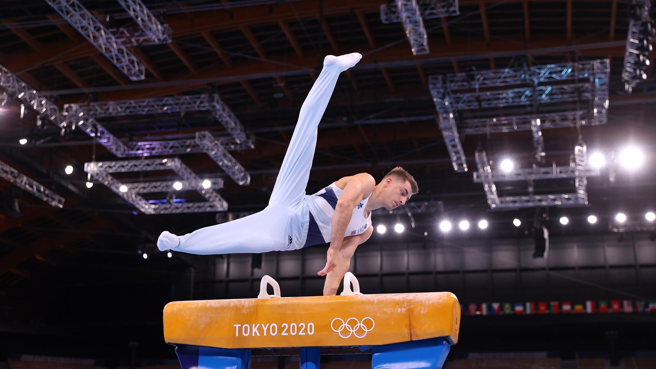 Max Whitlock, Gold medal glory, Tokyo, Pommel horse, 2560x1440 HD Desktop