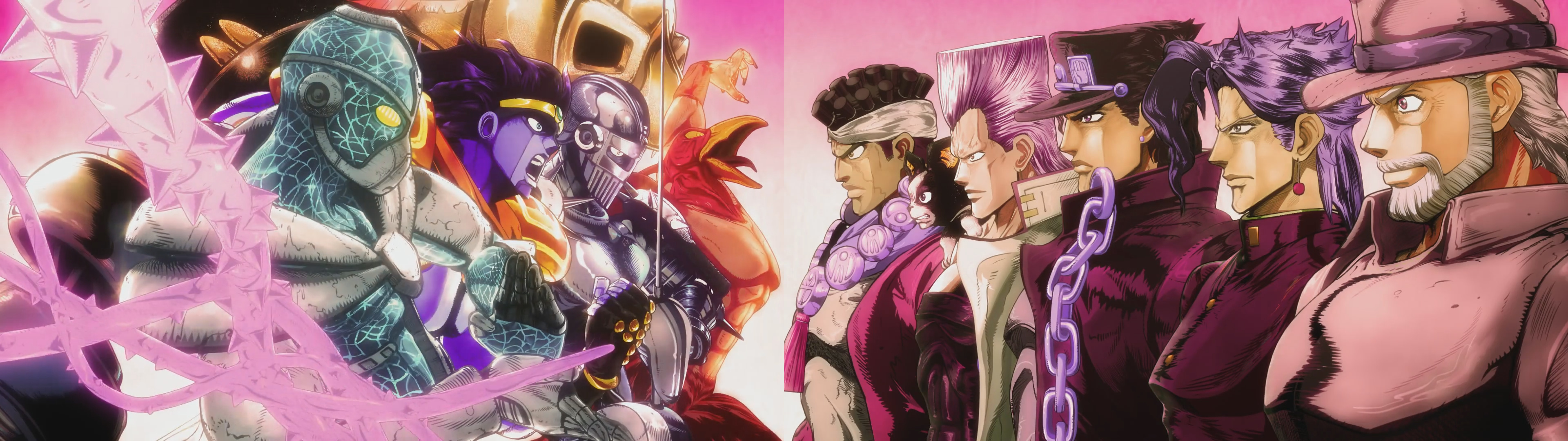 Jojo's Bizarre Adventure, HD wallpaper, Background image, Anime series, 3840x1080 Dual Screen Desktop