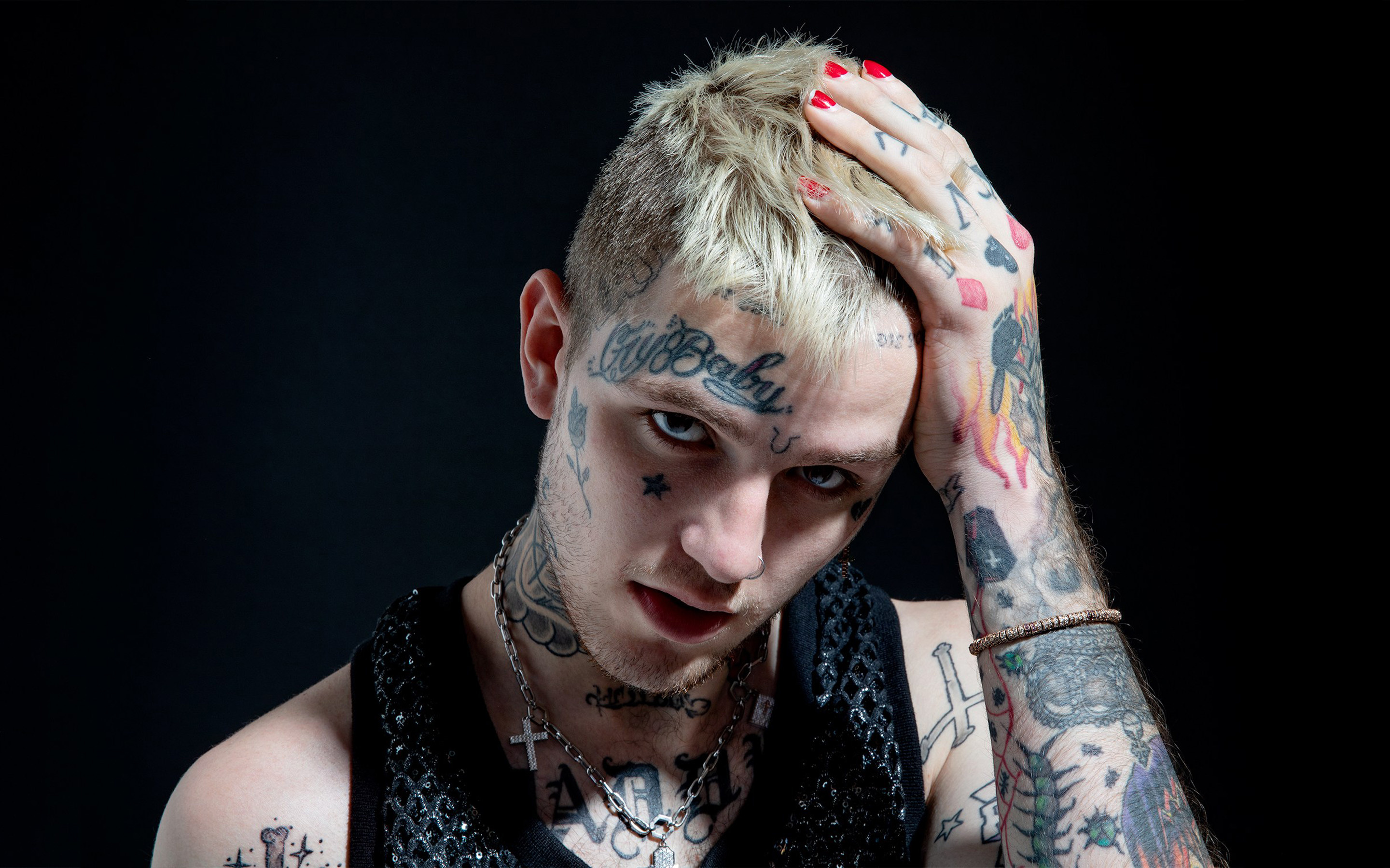 Lil Peep, Gustav Elijah Ahr, American rapper, Celebrity photoshoot, 2880x1800 HD Desktop