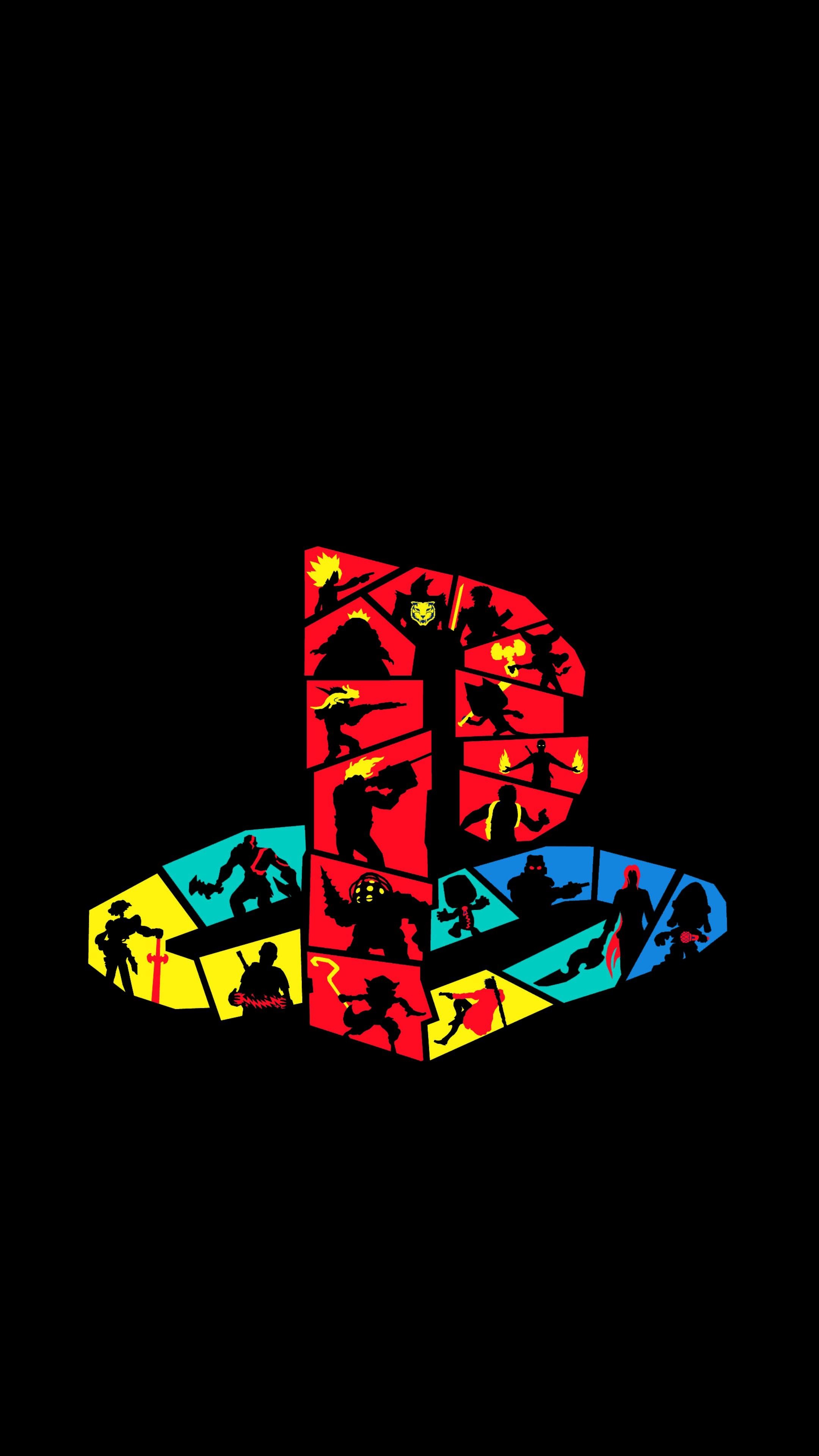 The PlayStation, PlayStation RAMOLED backgrounds, Gaming visuals, OLED display, 2160x3840 4K Phone