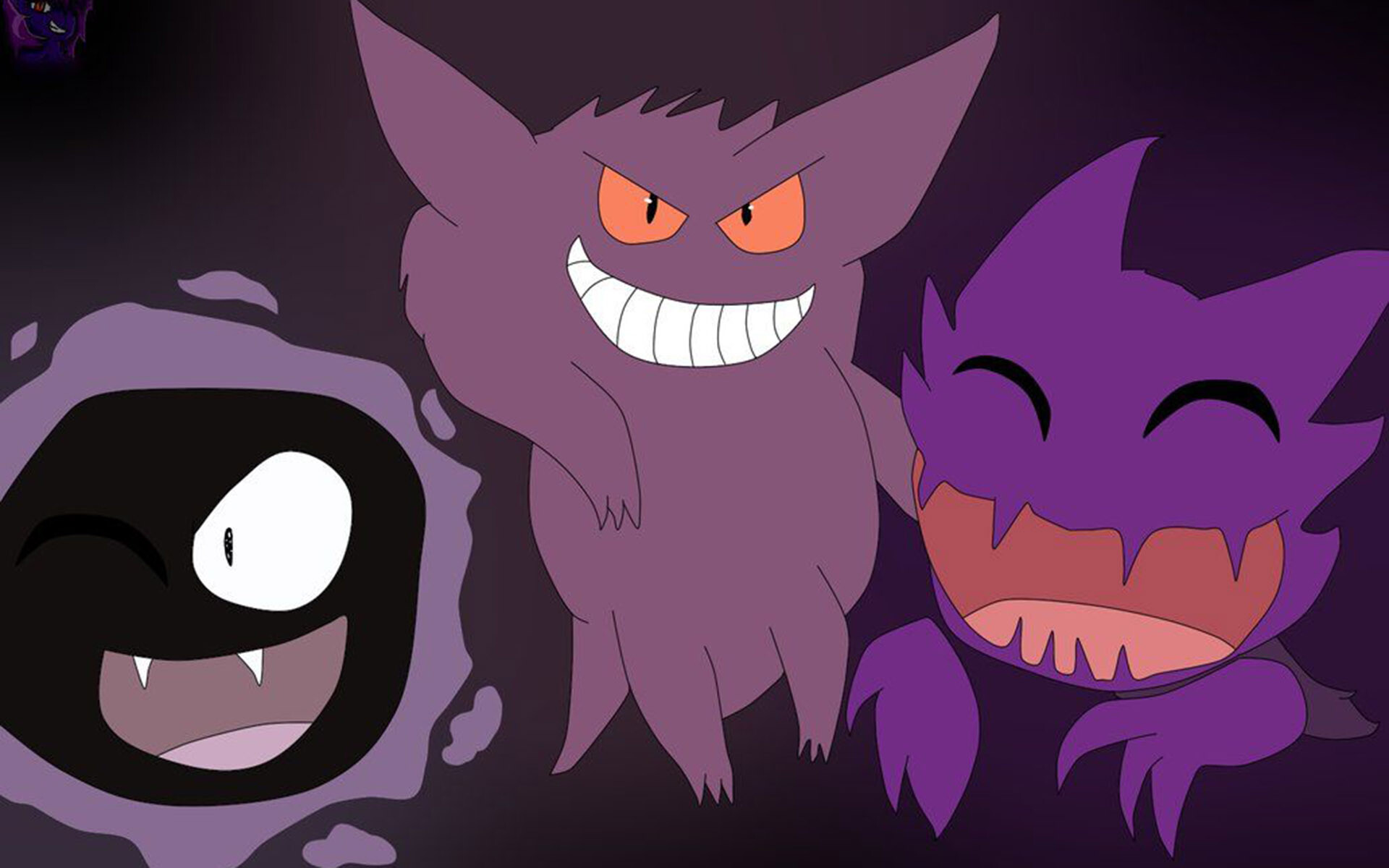 Gengar Wallpapers Desktop, Dark Aesthetics, Ghostly Backgrounds, Sinister Charisma, 1920x1200 HD Desktop