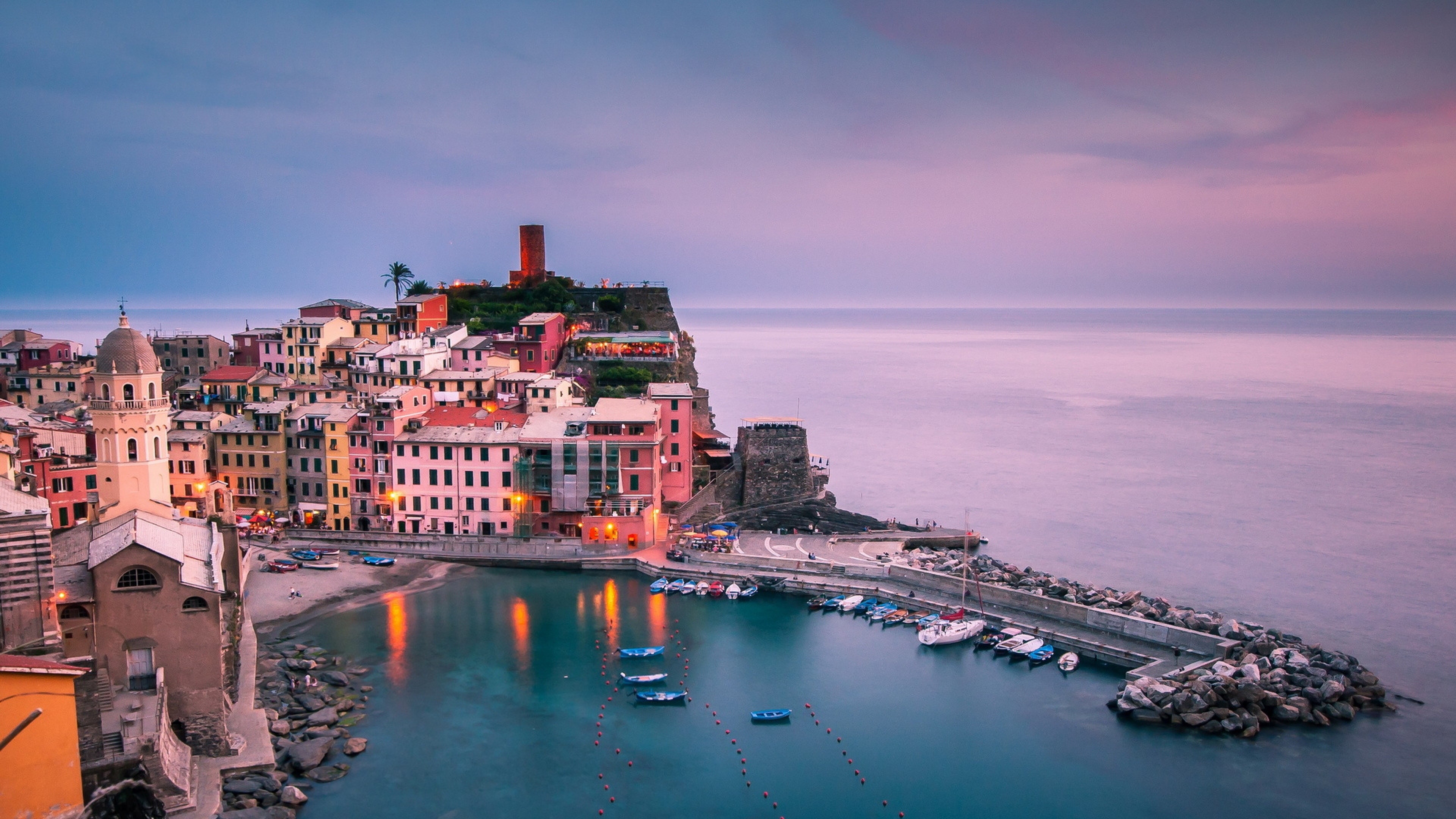 Aerial view, City buildings, Body of water, Daytime background, 3840x2160 4K Desktop