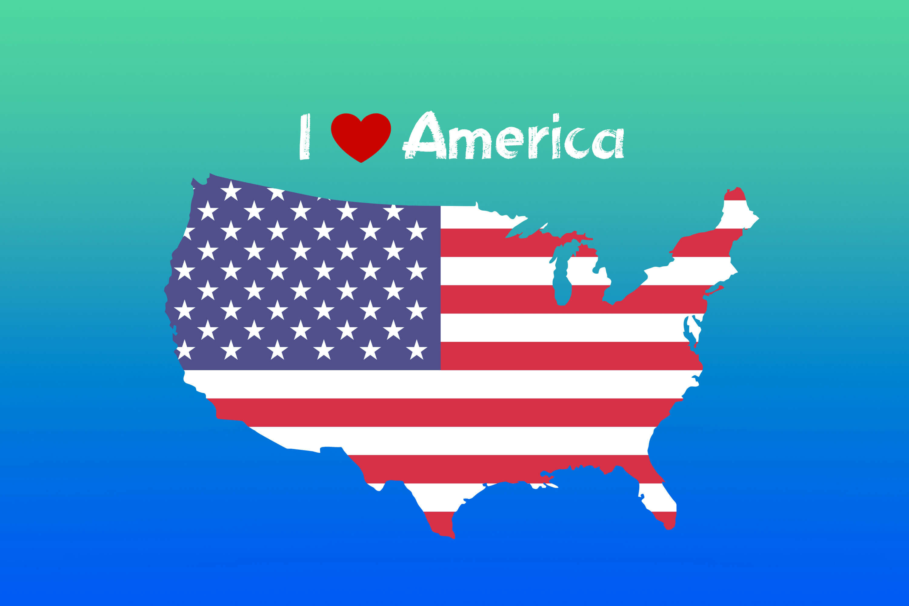 I love the USA, Flag wallpaper, Michelle Peltier, 3000x2000 HD Desktop