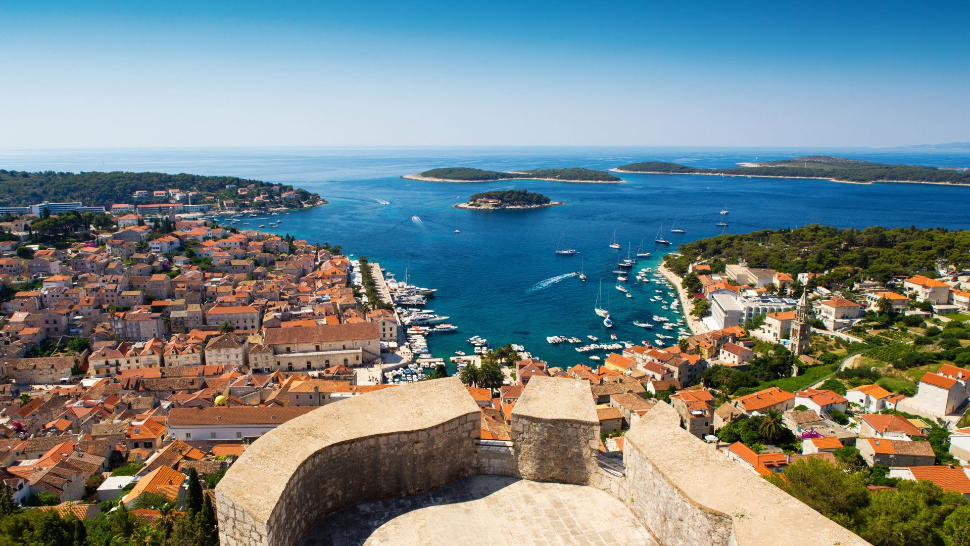 Croatia, Travels, Old harbor view, Charming coastal town, 1920x1080 Full HD Desktop