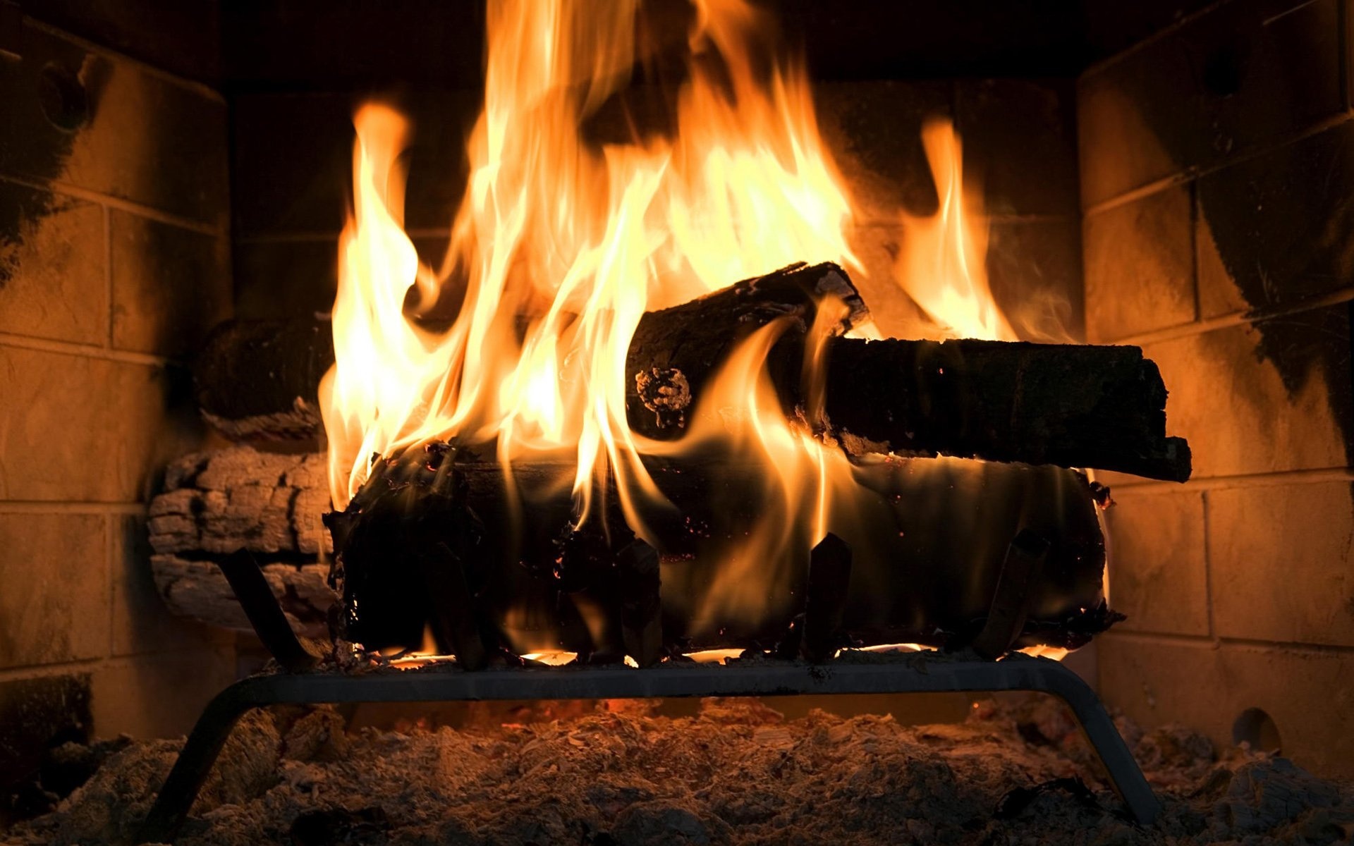 Mesmerizing fireplace visuals, HD wallpapers, Cozy warmth, Serene atmosphere, 1920x1200 HD Desktop