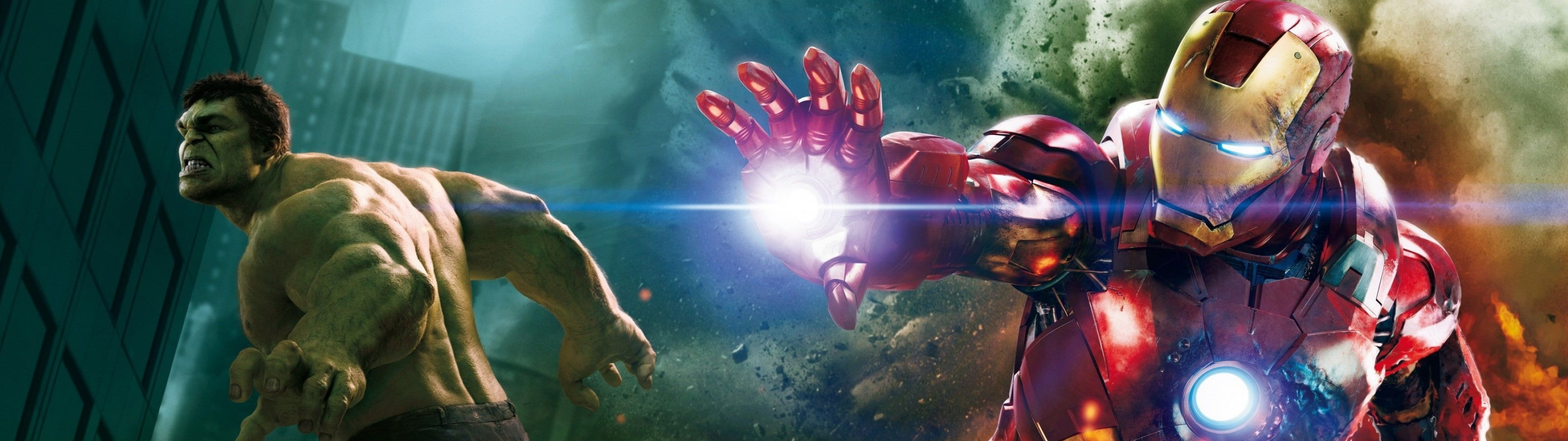 Iron Man, Robert Downey Jr, Avengers, Movie, 3840x1080 Dual Screen Desktop