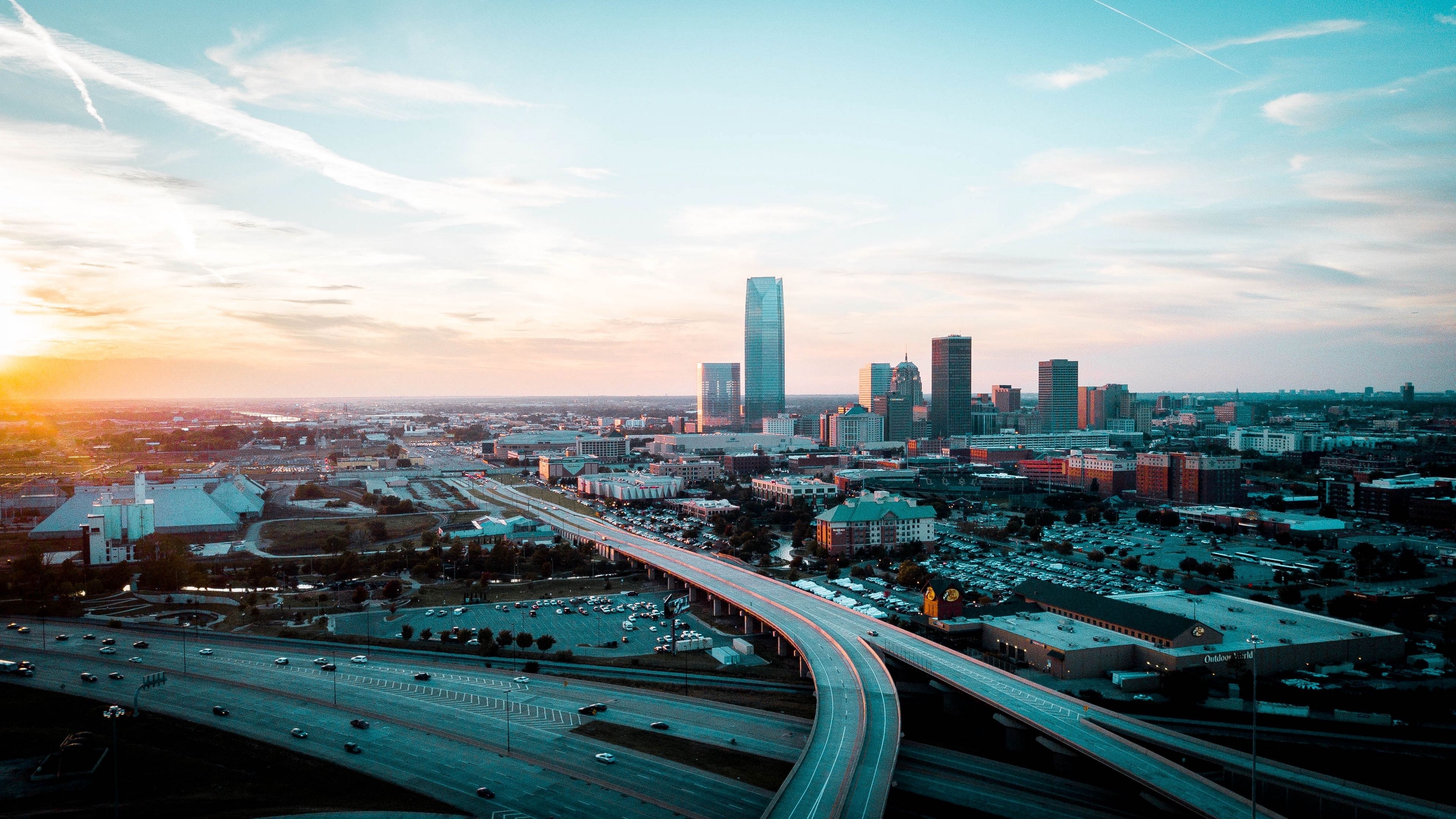 Oklahoma City Skyline, Architectural beauty, Urban charm, Downtown delight, 3840x2160 4K Desktop