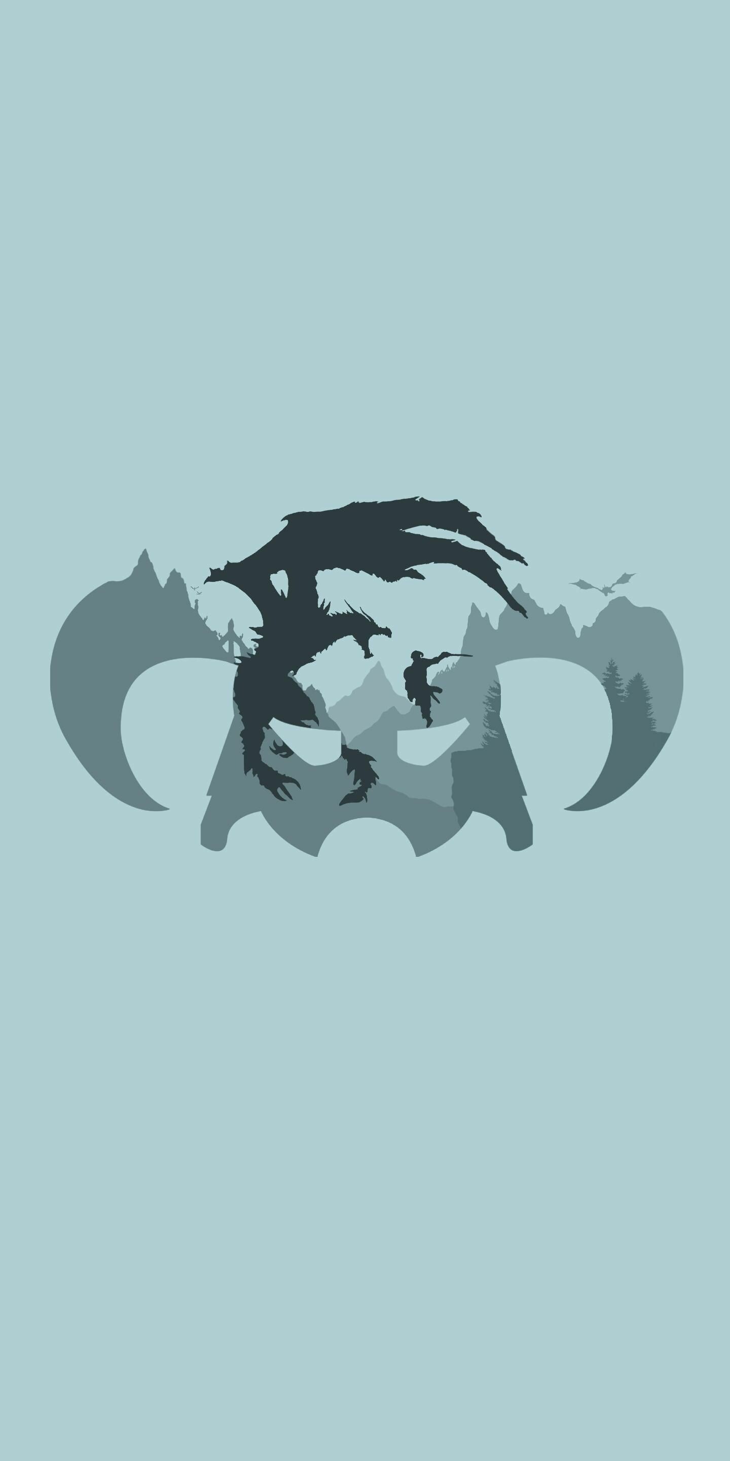 Minimalist, Skyrim Wallpaper, 1440x2880 HD Phone