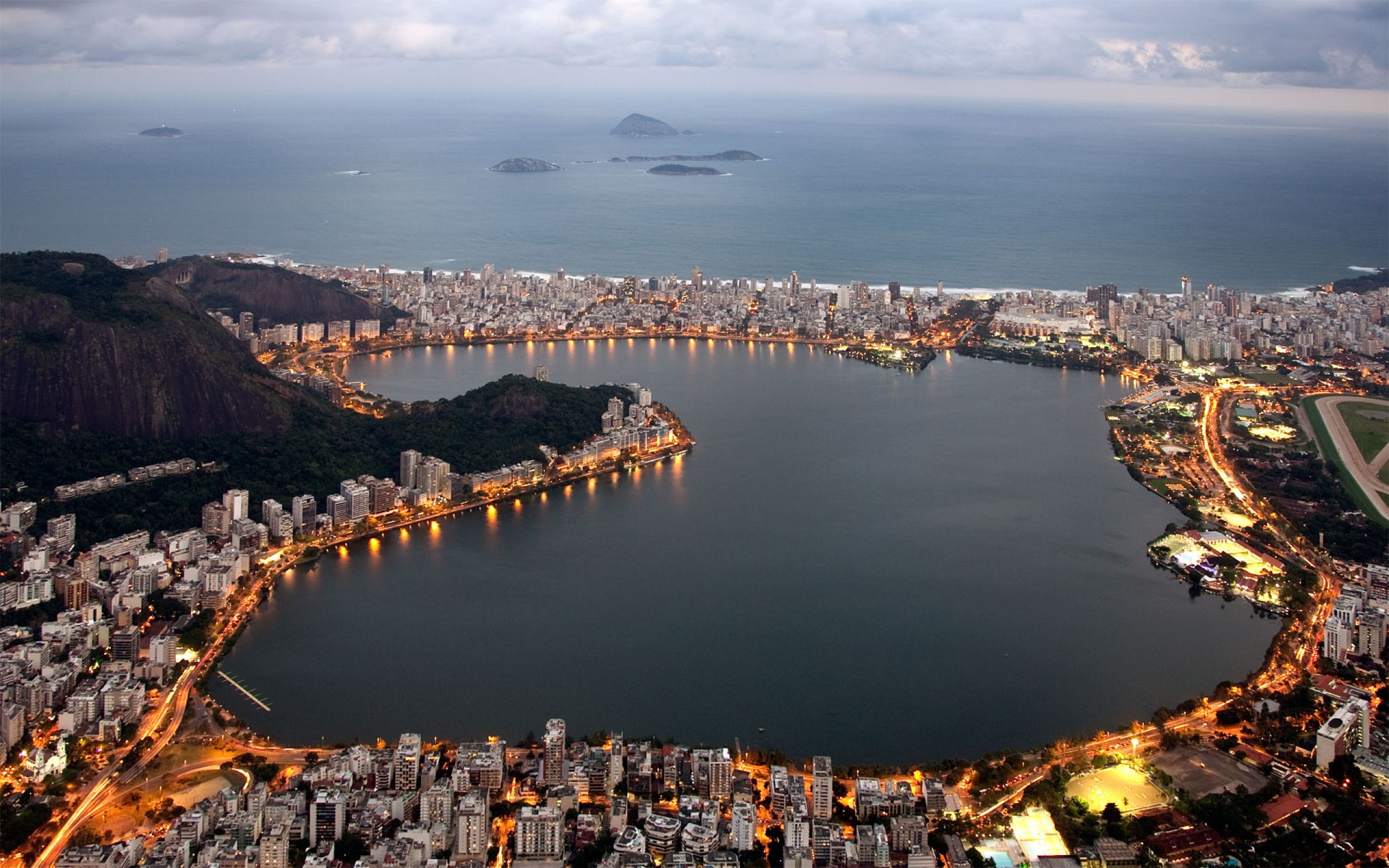 Rodrigo de Freitas Lagoon, Brazil Wallpaper, 2560x1600 HD Desktop