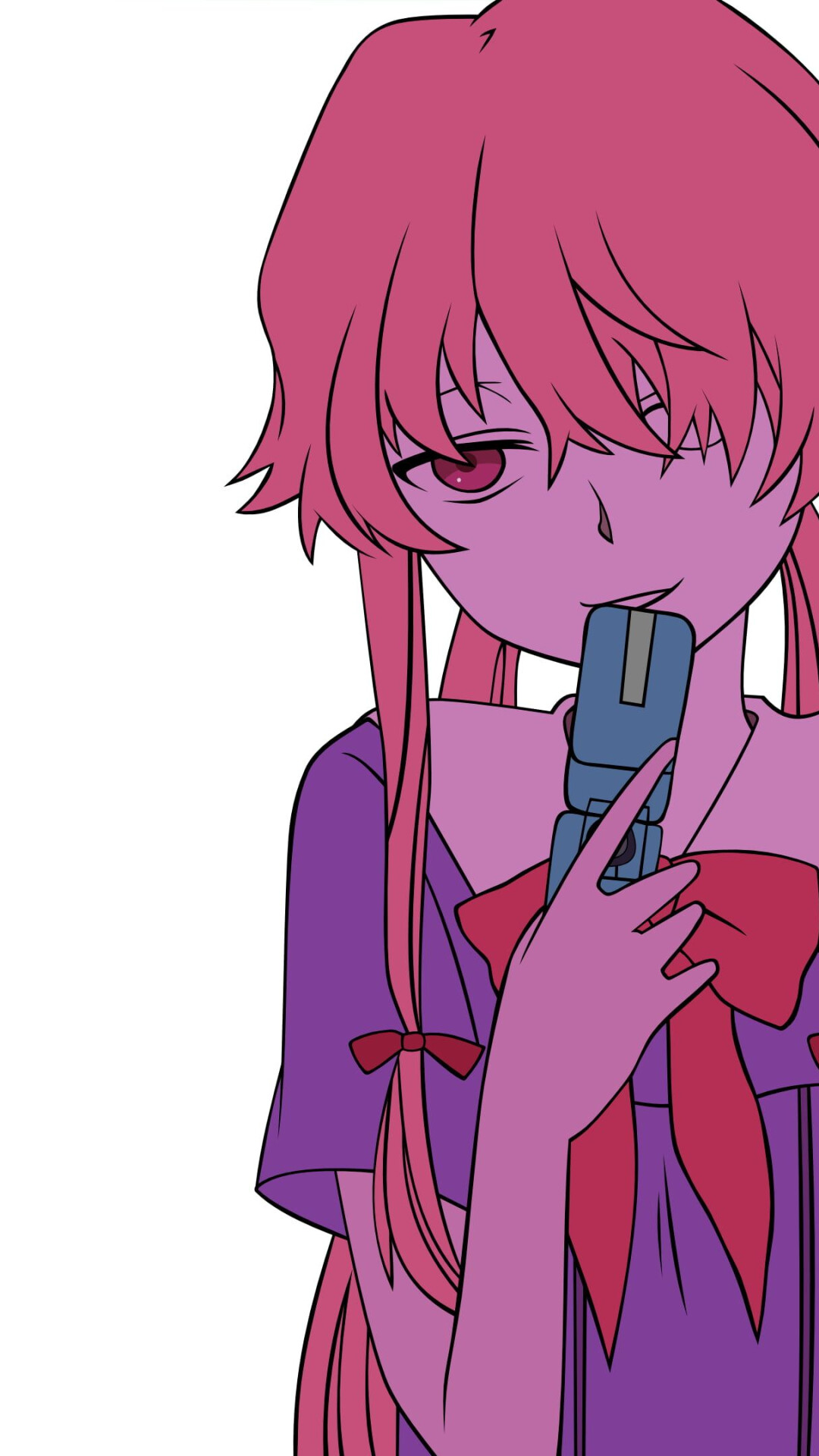 Gasai Yuno, anime, yandere, mirai nikki, 1080x1920 Full HD Phone