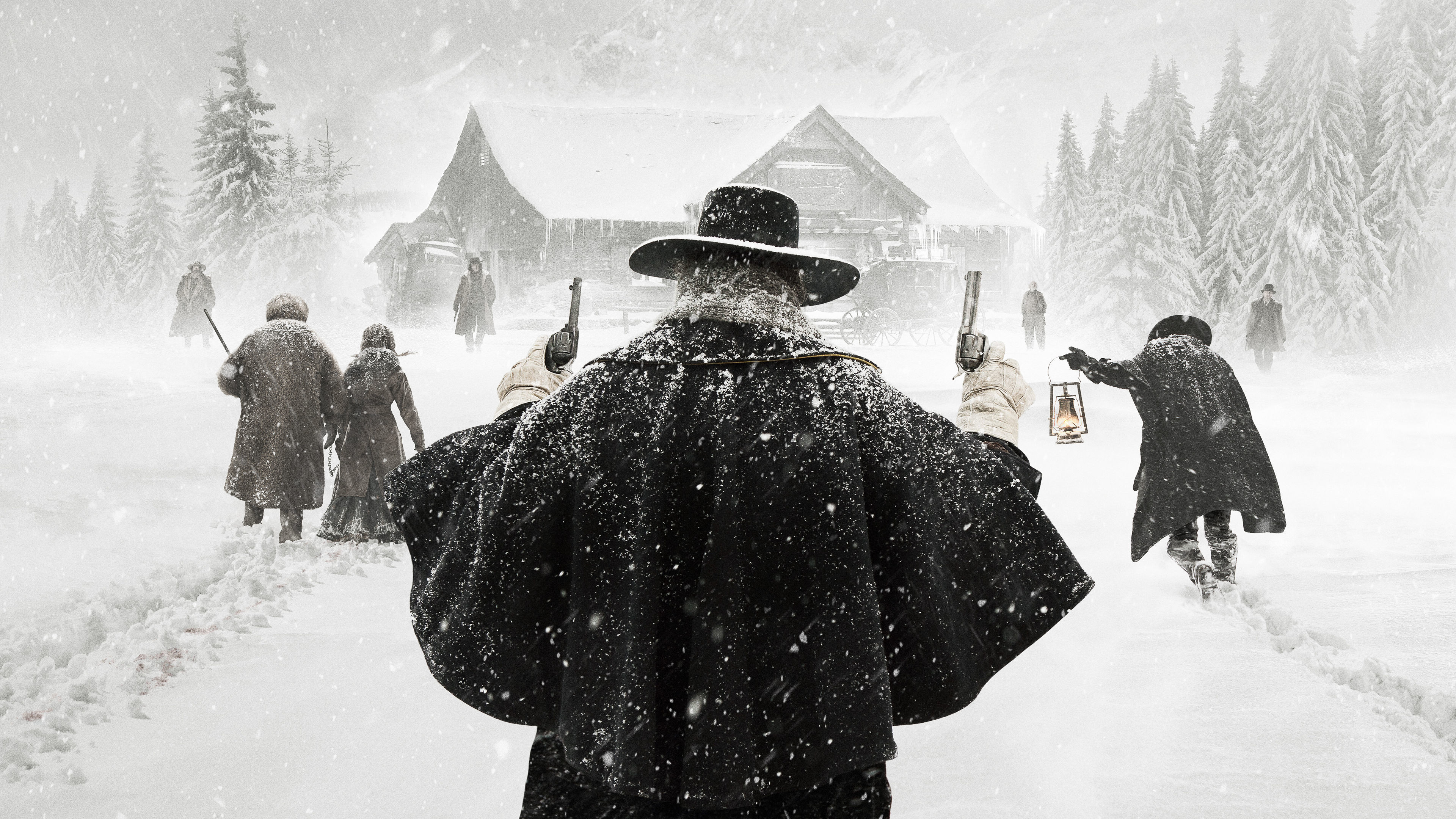 The Hateful Eight, Quentin Tarantino, Ensemble cast, Western, 3840x2160 4K Desktop