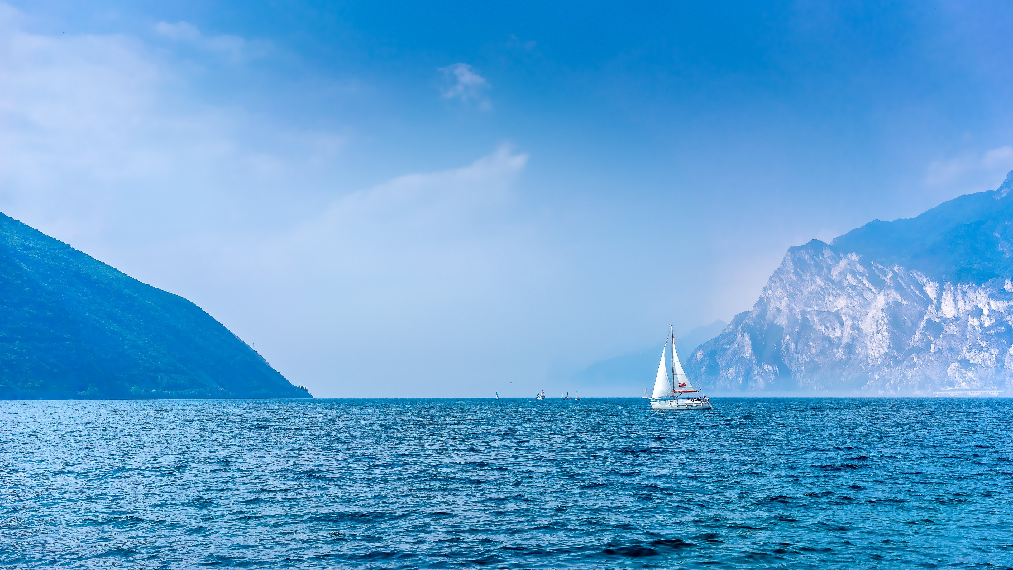 Lake Garda, Sailing Wallpaper, 3840x2160 4K Desktop