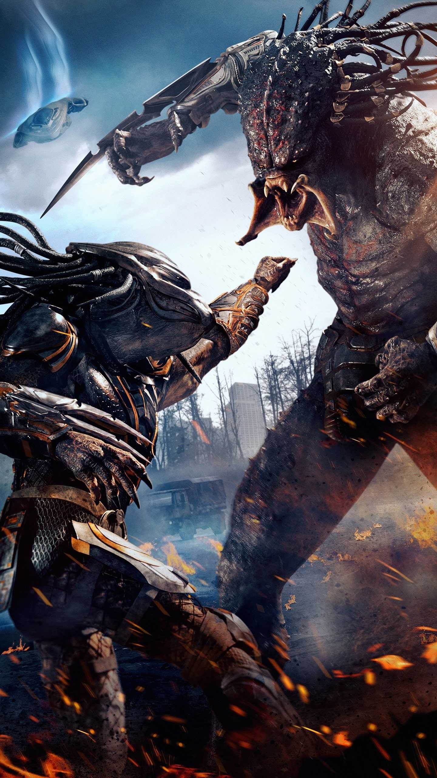 Stunning 4K predator, Impressive visuals, Fear-inducing, Intense action, 1440x2560 HD Phone