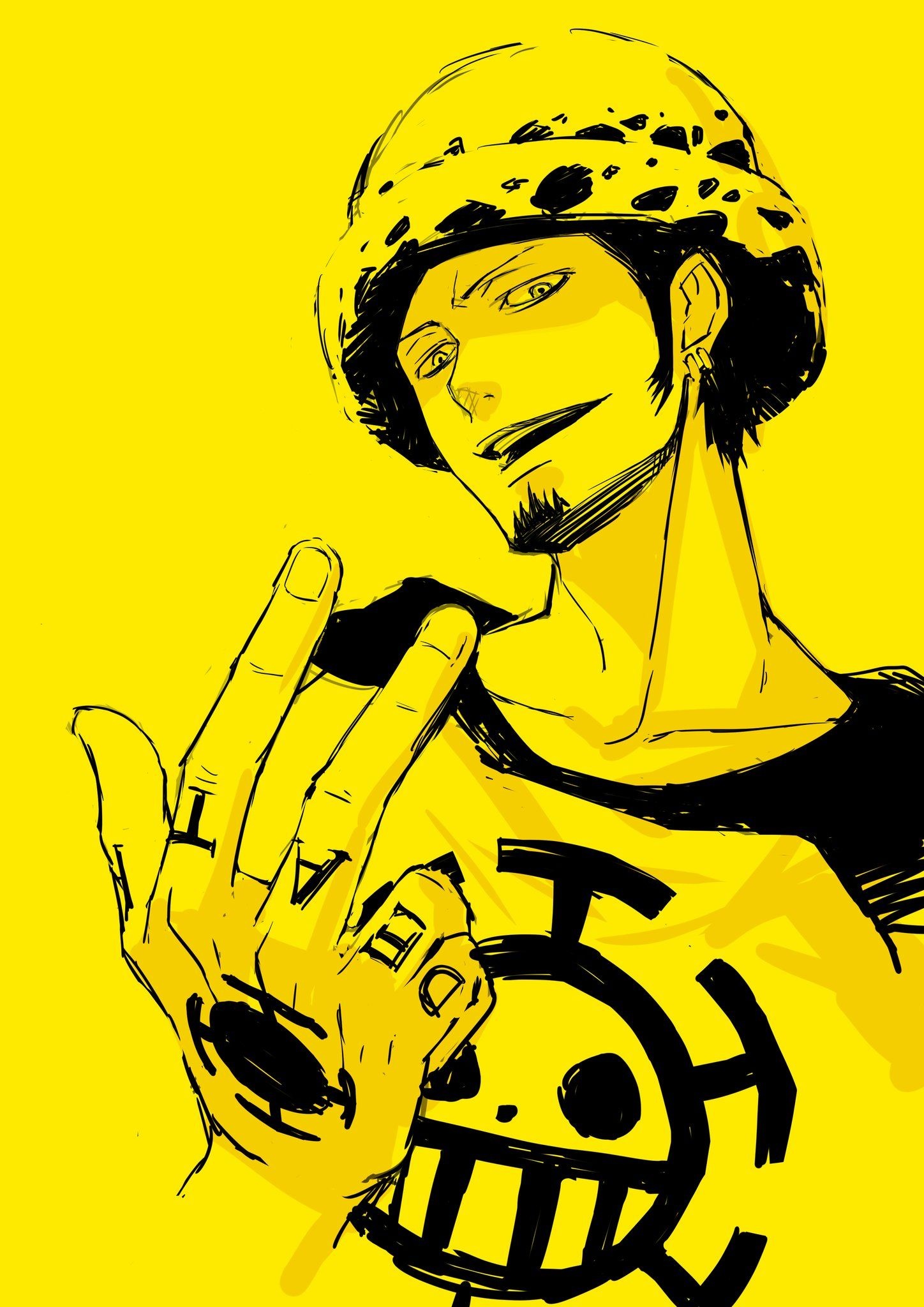 Trafalgar Law, One Piece, Drawing, One Piece, 1450x2050 HD Phone