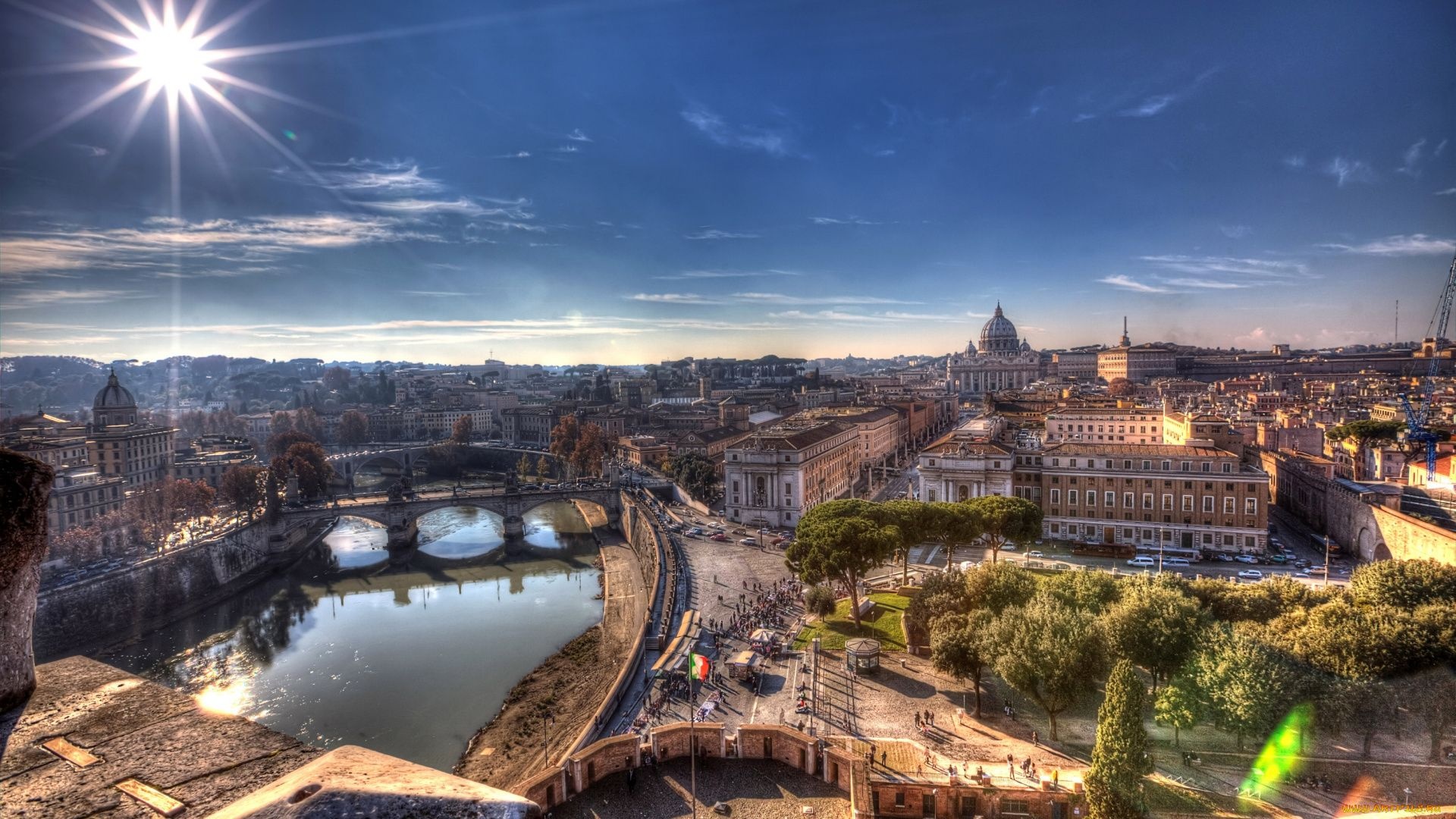 Rome, Stunning landscapes, Picturesque city, Historic charm, 1920x1080 Full HD Desktop