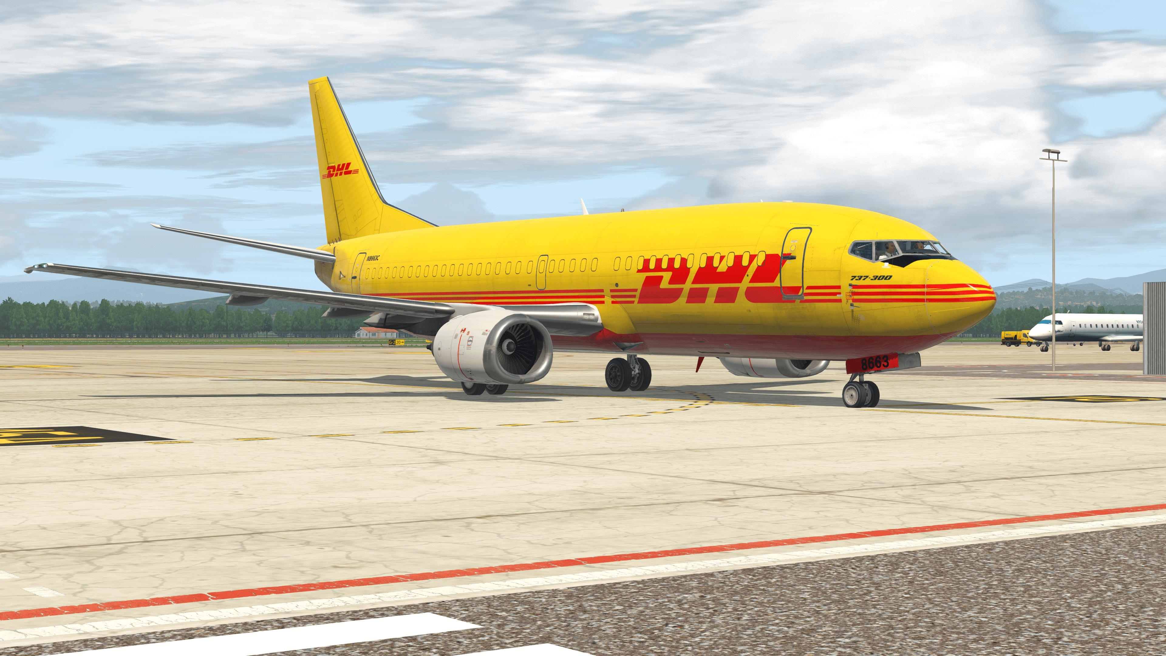 DHL, IXEG 737-300, Livery, Aircraft, 3840x2160 4K Desktop