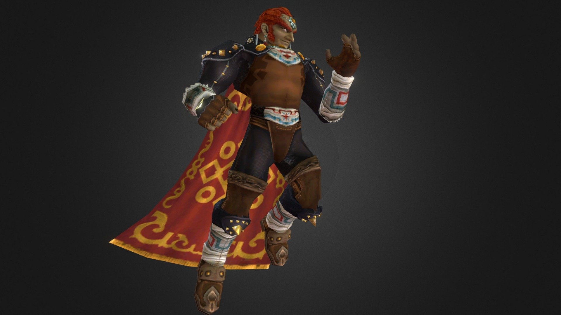 Ocarina of Time Ganondorf, Detailed 3D model, Artistic representation, 1920x1080 Full HD Desktop