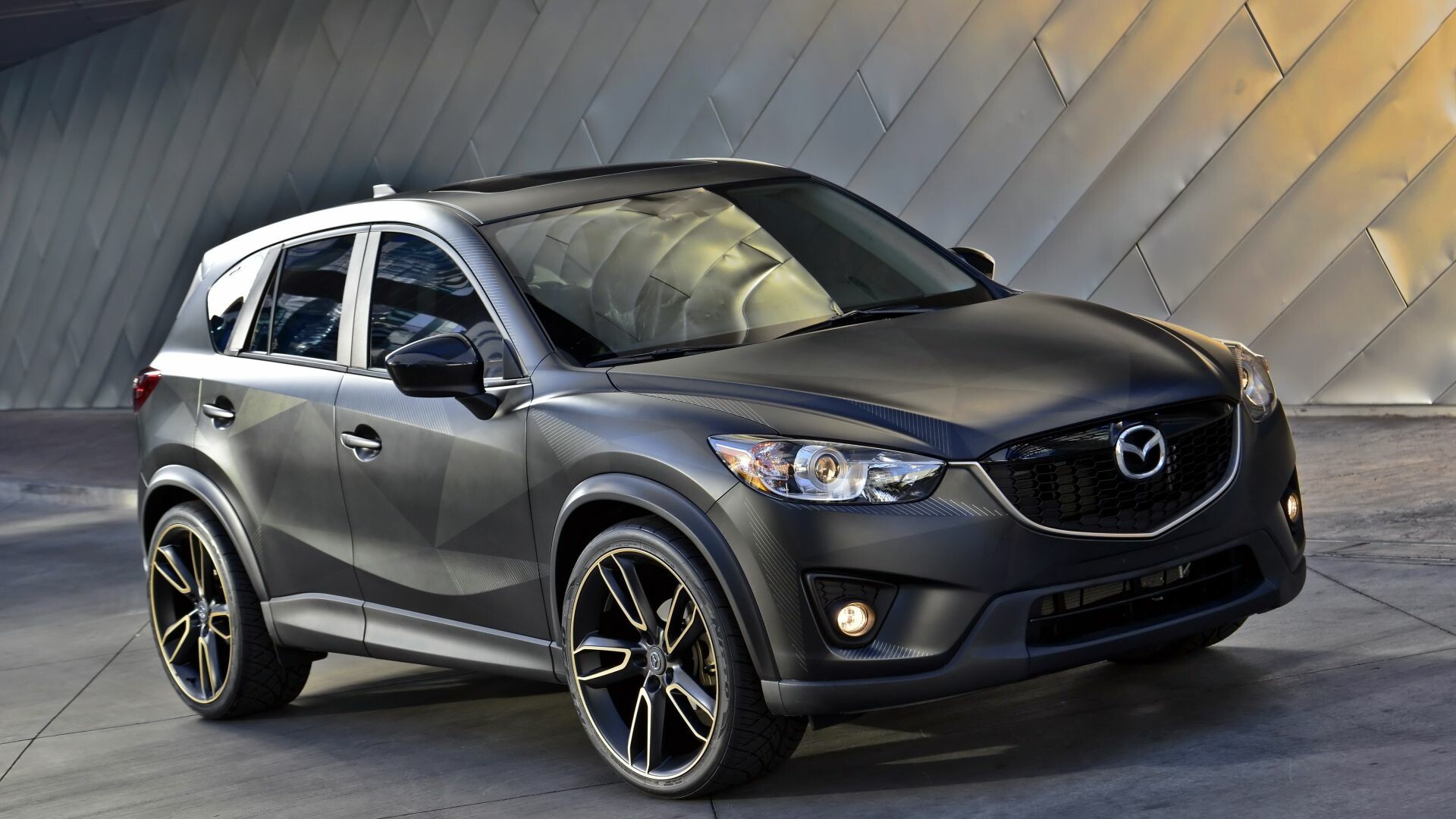 Mazda CX-5, Sleek compact SUV, Grey allure, Captivating presence, 1920x1080 Full HD Desktop