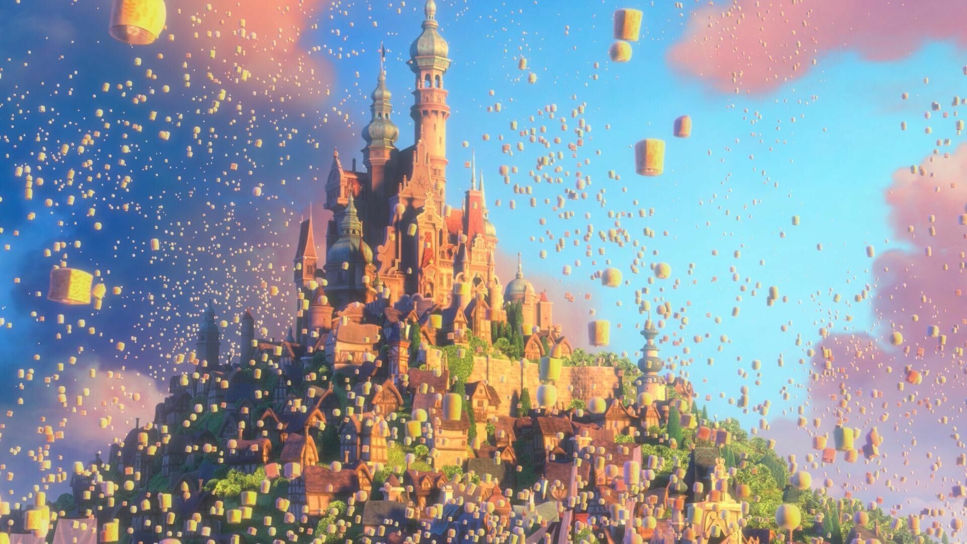 Corona Castle, Tangled Wallpaper, 1920x1080 Full HD Desktop