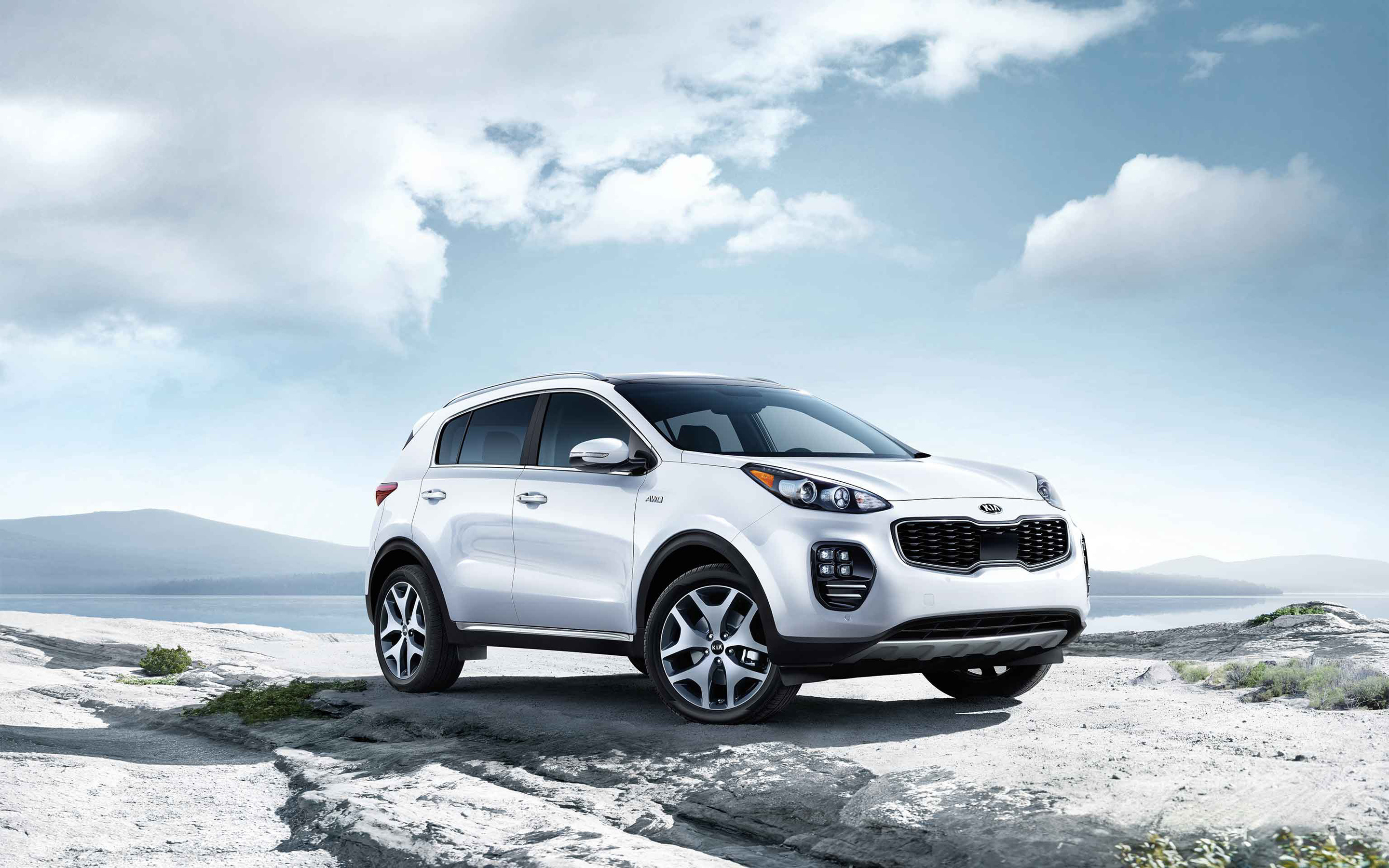 Kia Sportage, Stunning wallpapers, Stylish crossover, White beauty, 2880x1800 HD Desktop