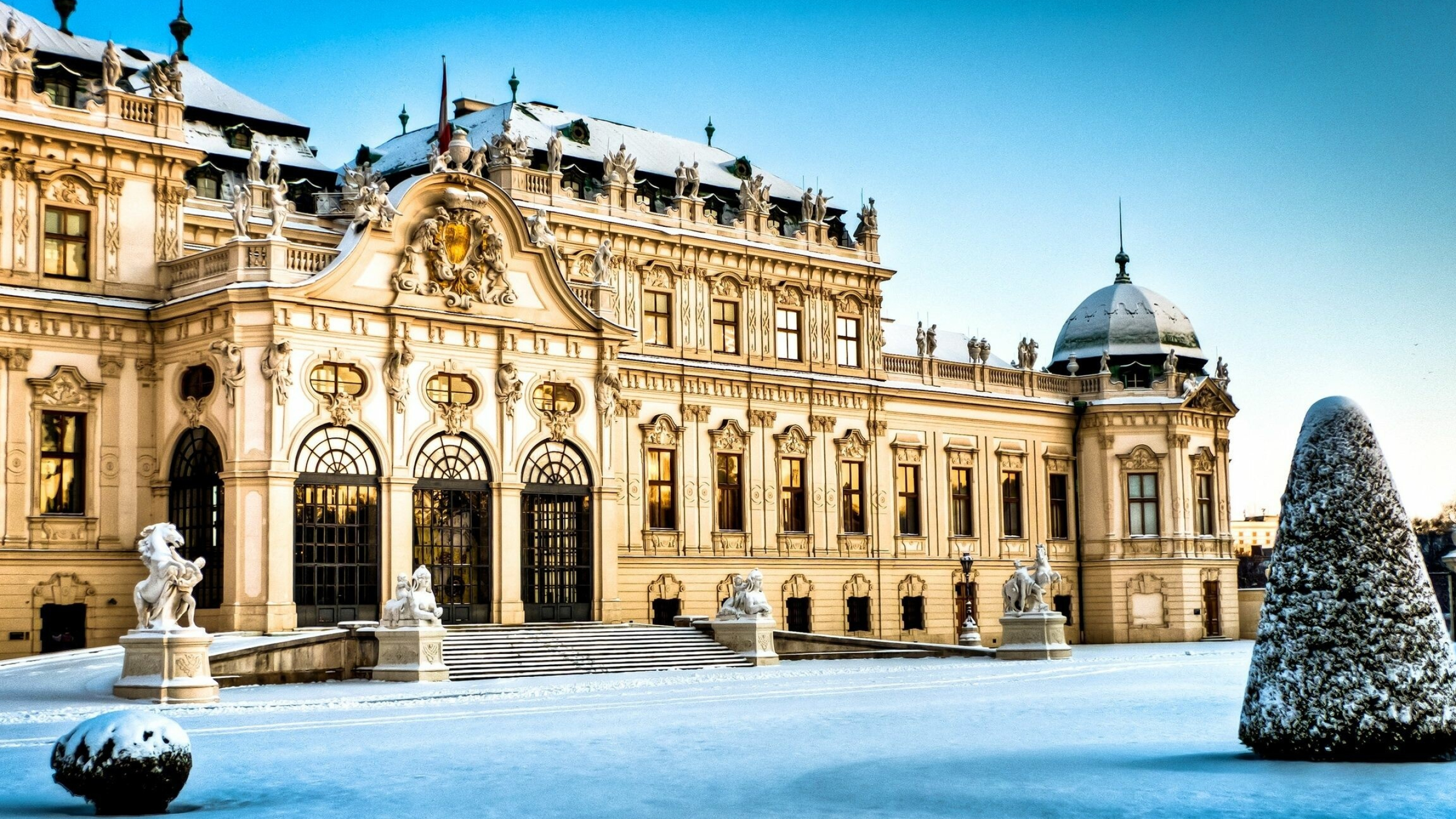 Belvedere Palace, Austria Wallpaper, 2560x1440 HD Desktop