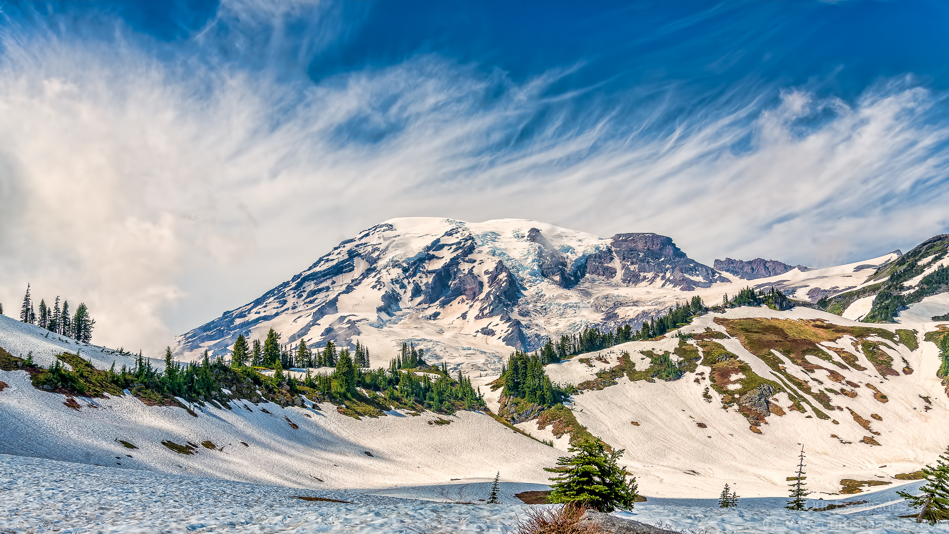 Mount Rainier, National Park, Nature's sanctuary, Scenic landscapes, 1920x1080 Full HD Desktop