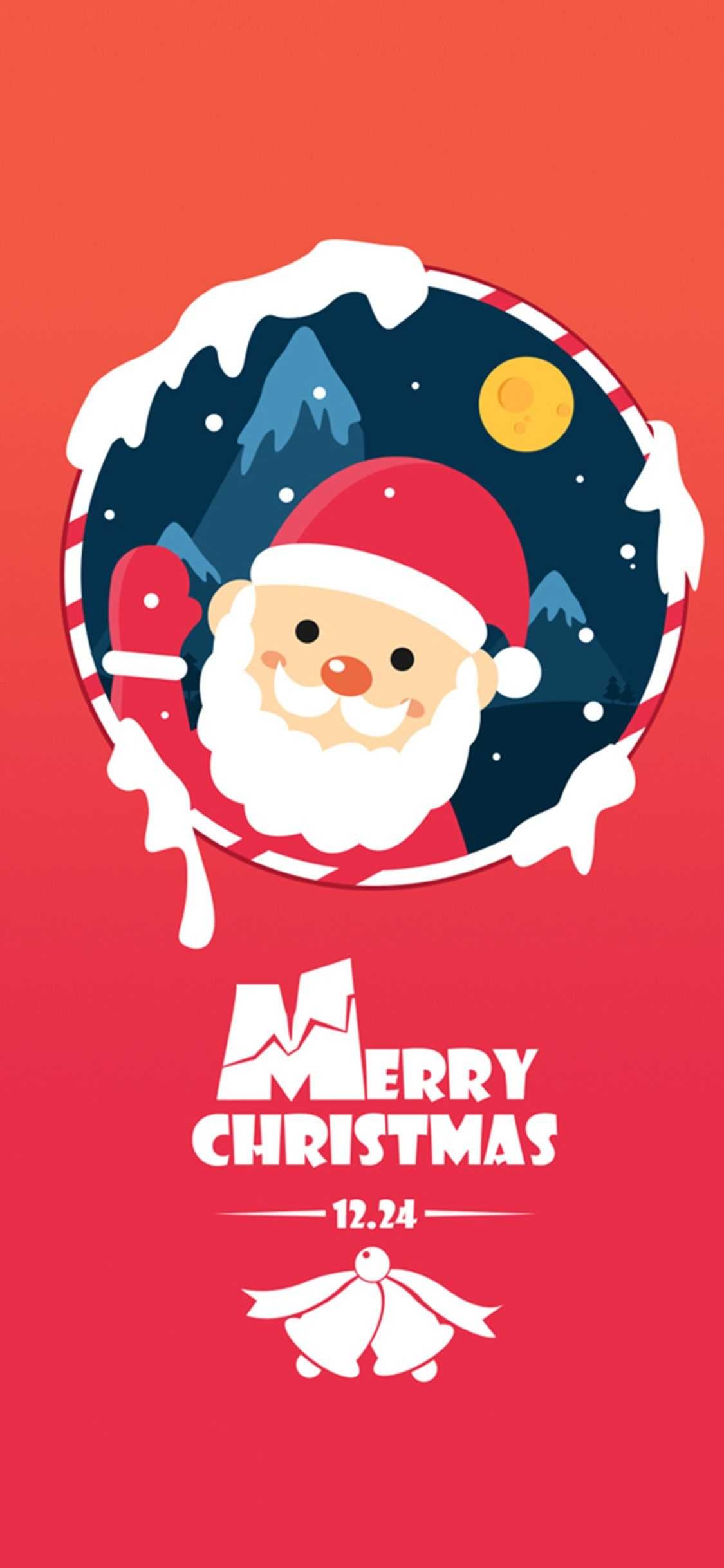 Merry Christmas, Father Christmas Wallpaper, 1130x2440 HD Phone