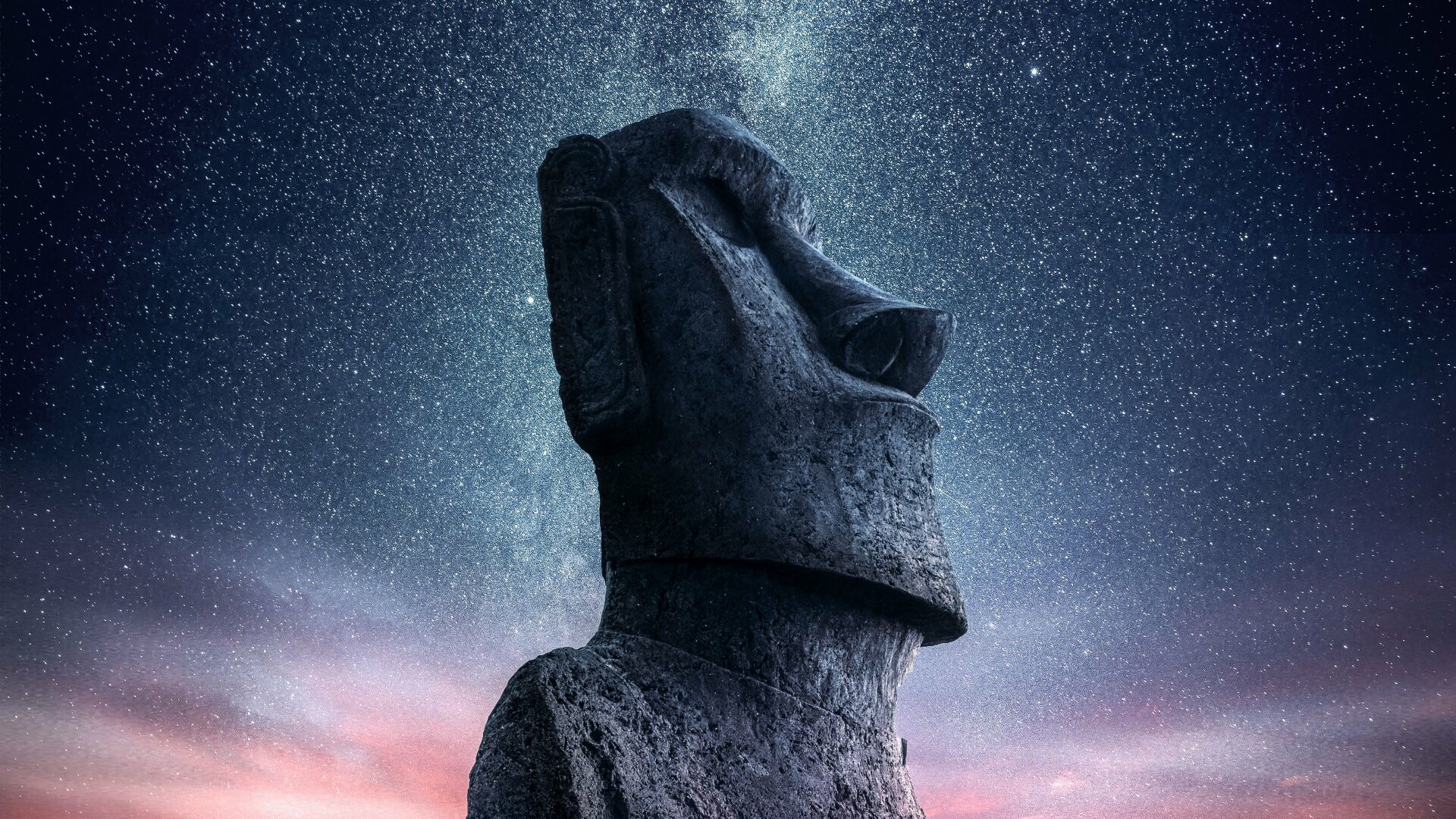 Moai statues, Ancient relics, Stone guardians, Enigmatic sculptures, 1920x1080 Full HD Desktop