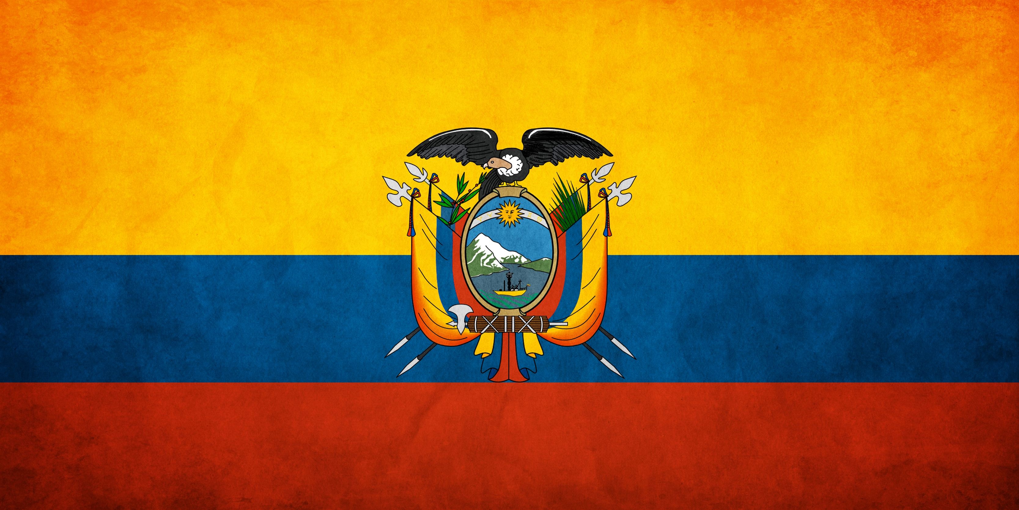 Ecuador, Travels, Flag wallpaper, High definition, 3340x1670 HD Desktop