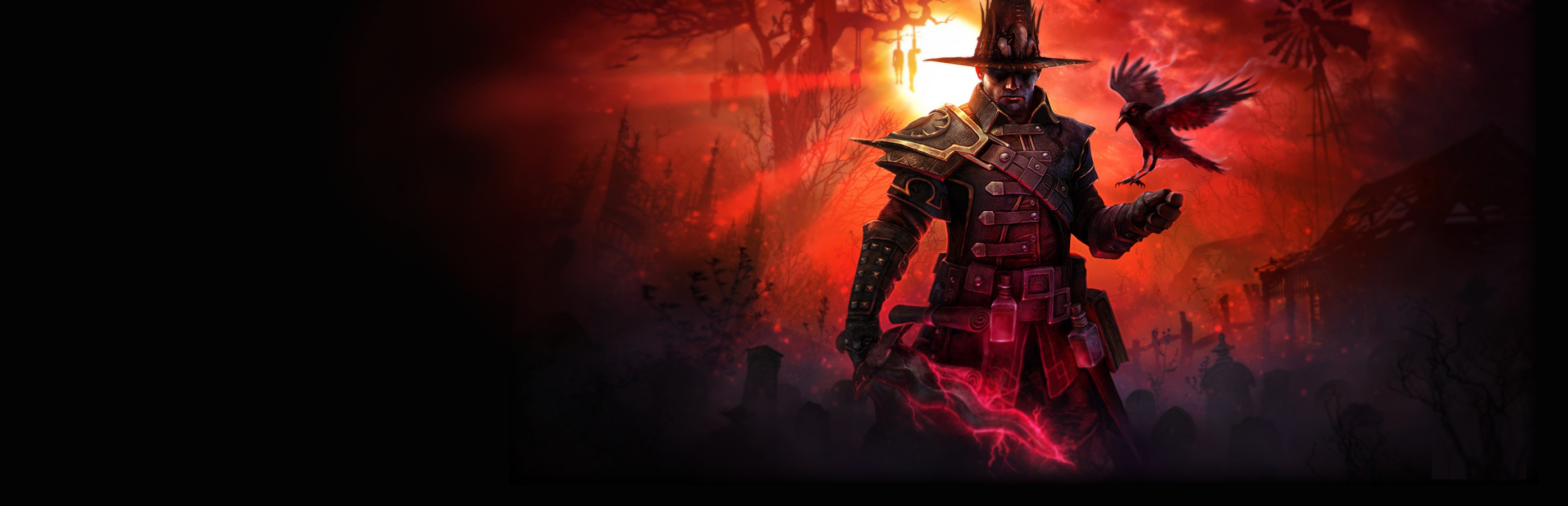 Grim Dawn, Stunning artwork, Gaming visuals, Impressive graphics, 3840x1240 Dual Screen Desktop