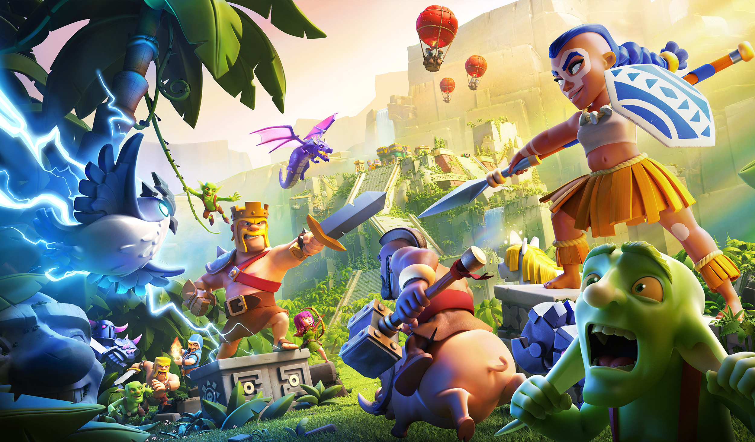 Clash of Clans, Town Hall 14, Loading screen, Clash fan art, 2500x1470 HD Desktop