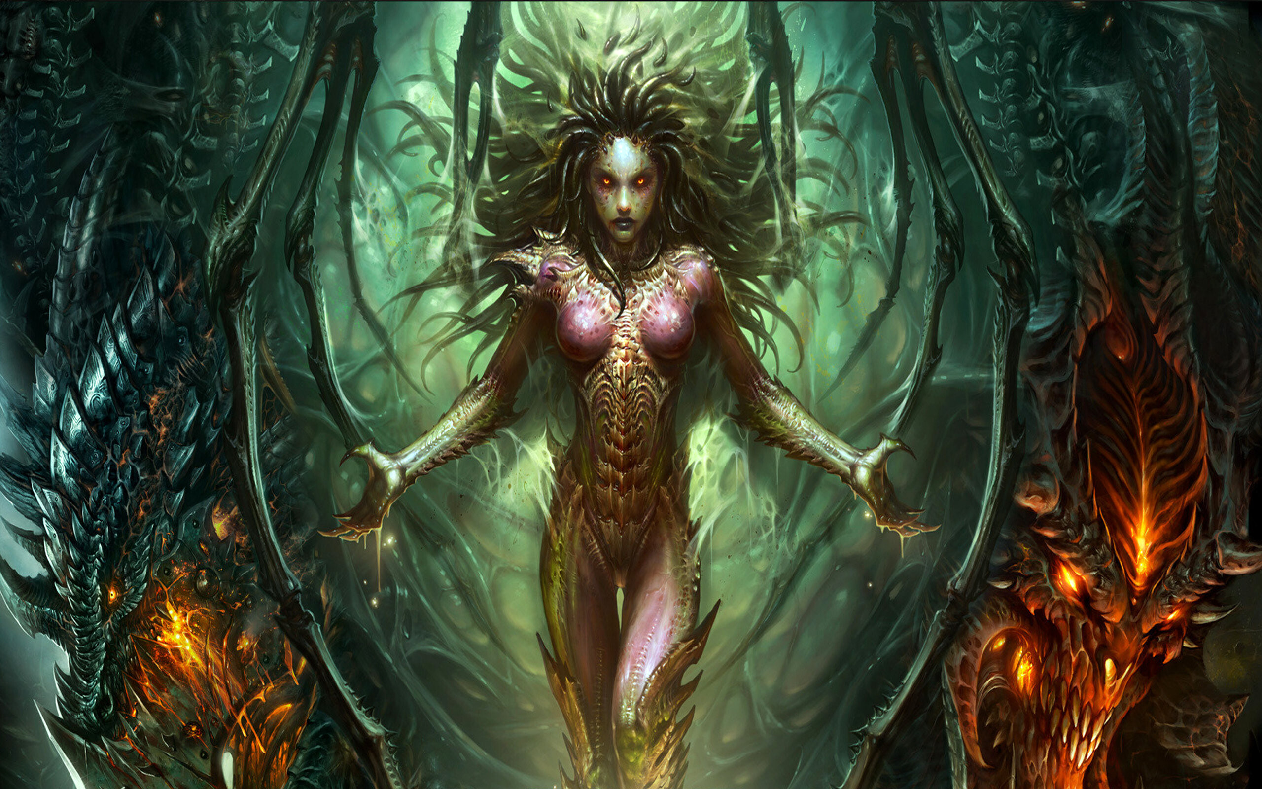 Versatile gaming wallpapers, Sarah Kerrigan edition, Iconic character, Powerful warrior, 2560x1600 HD Desktop