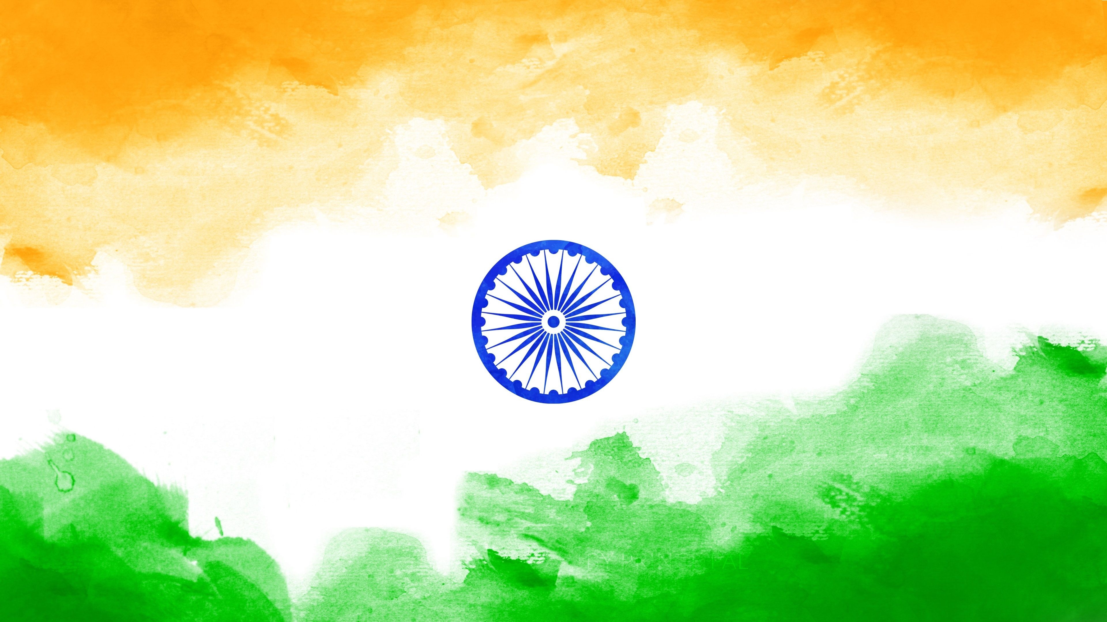 Watercolor, Flag of India Wallpaper, 3840x2160 4K Desktop