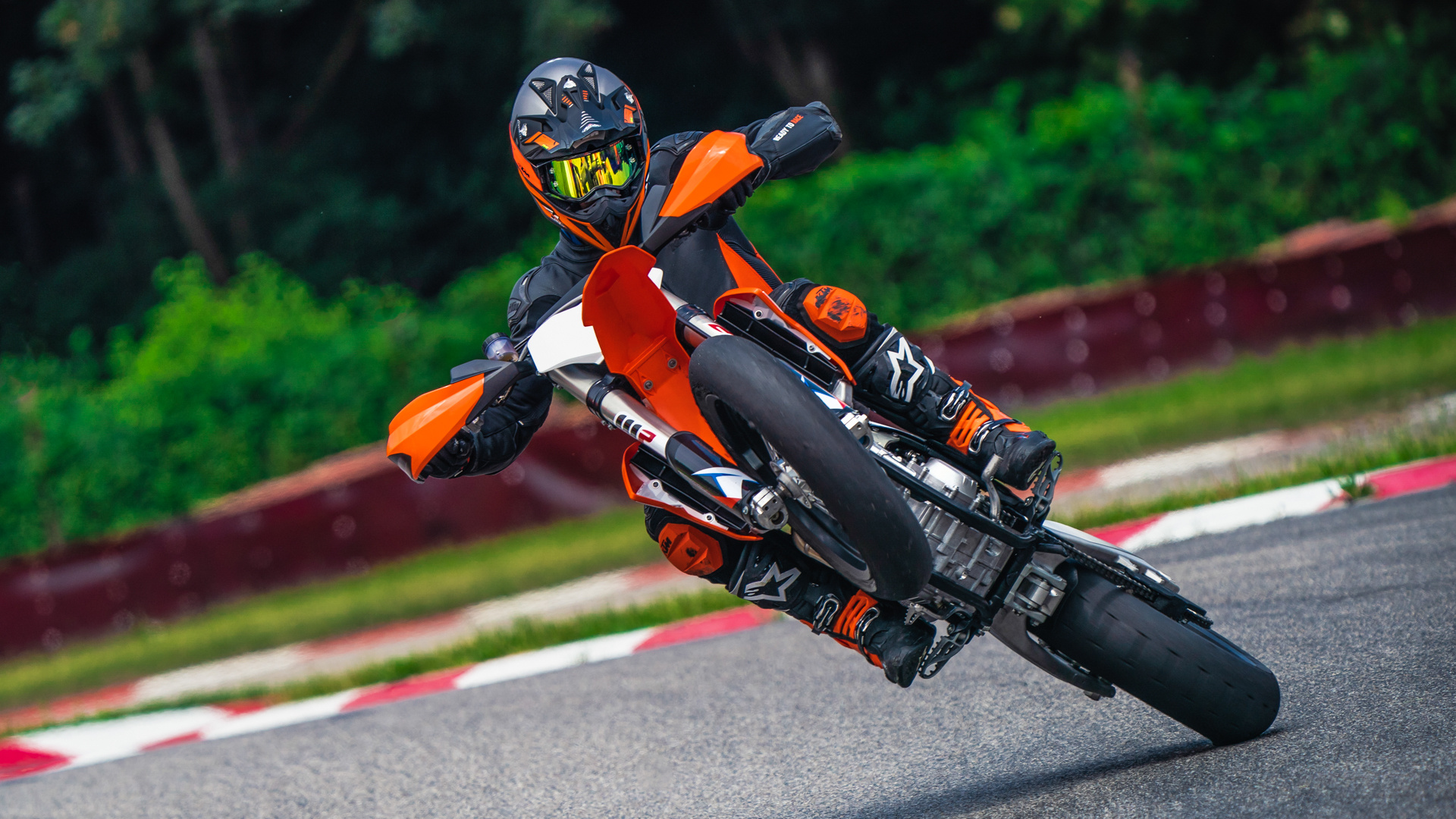 New KTM 450 SMR, Ultimate supermoto, Powerful performance, Cutting-edge technology, 1920x1080 Full HD Desktop