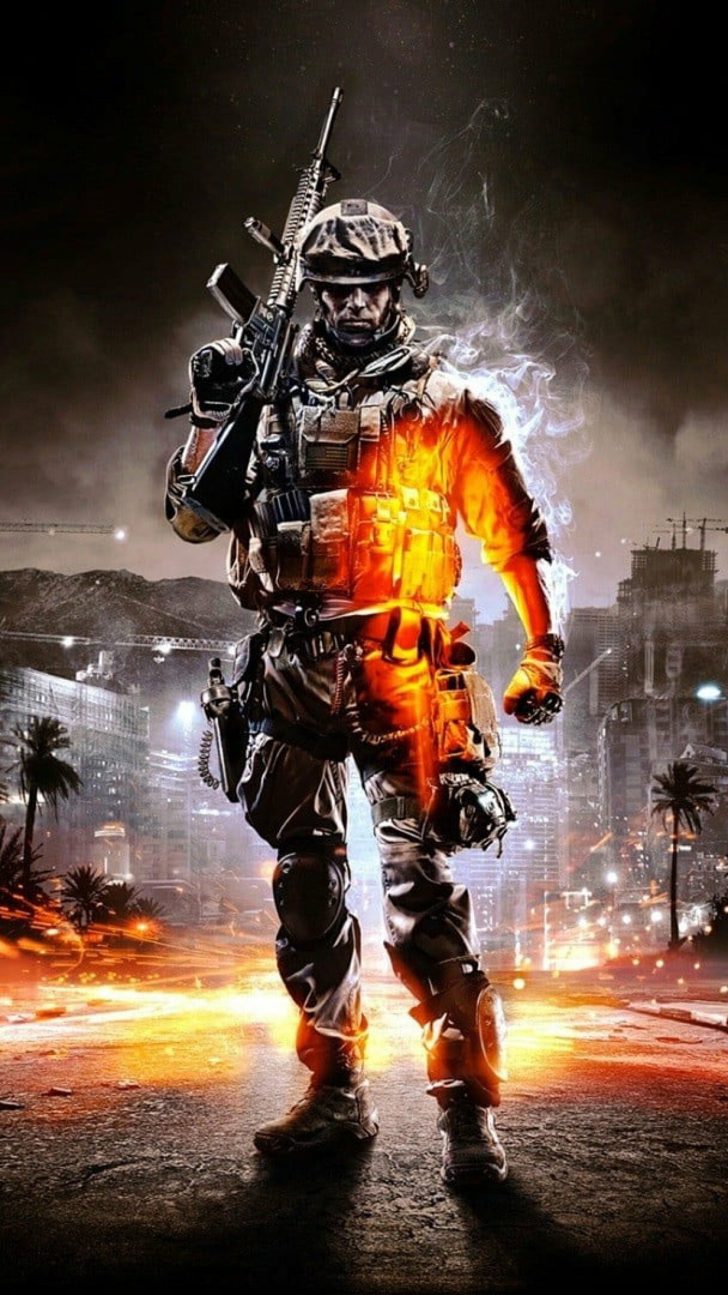 Battlefield 3, Call of Duty crossover, Thrilling action, Warzone battles, 1440x2560 HD Phone