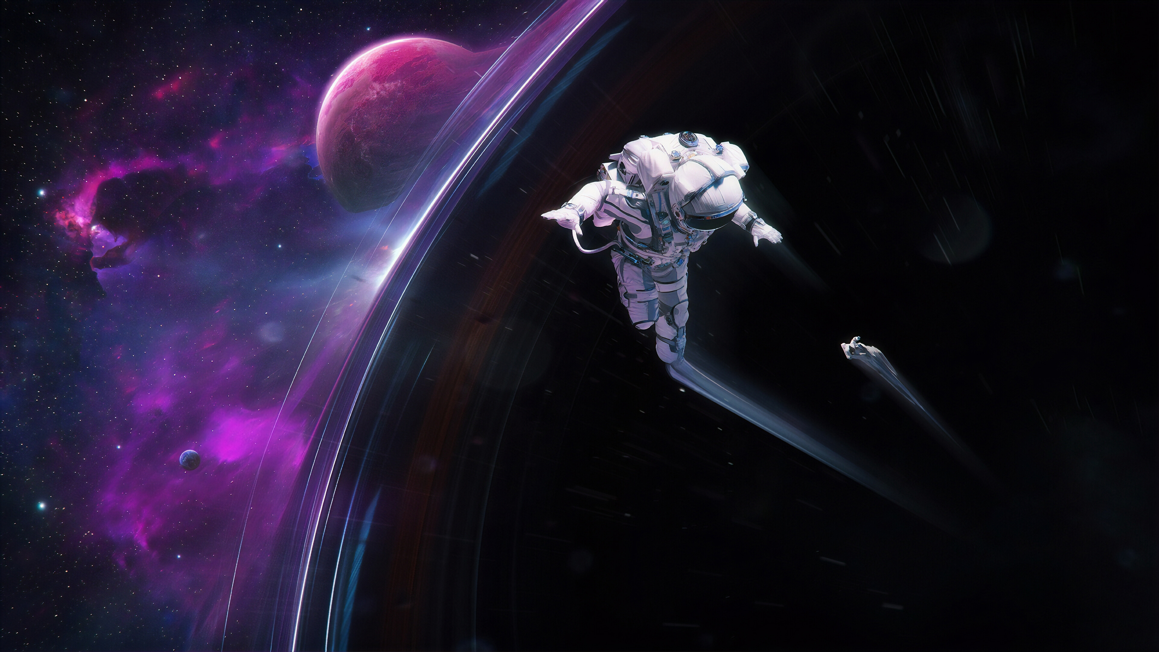 Astronaut, Black Holes Wallpaper, 3840x2160 4K Desktop