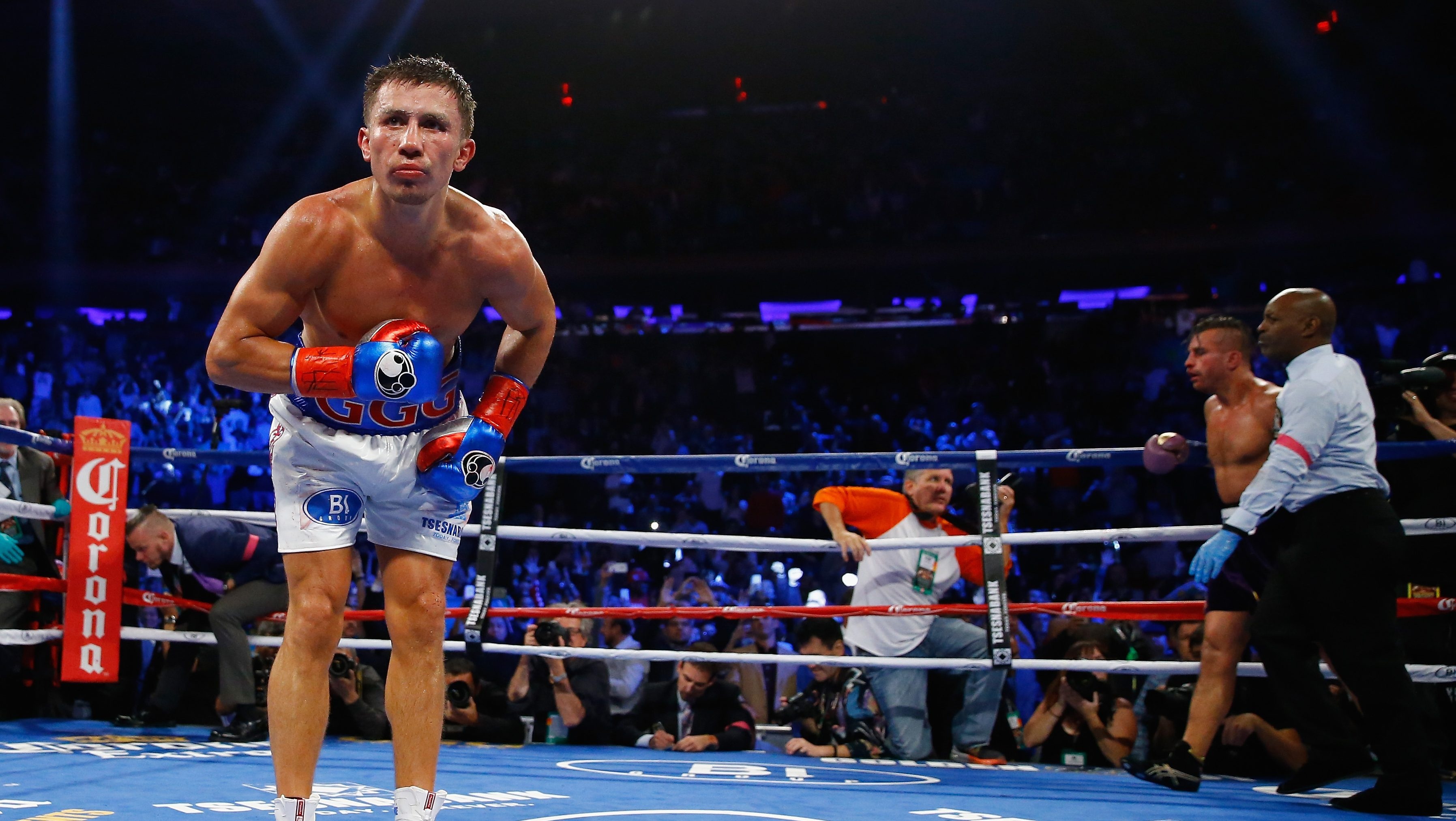 Gennady Golovkin, Golovkin vs Wade, Boxing showdown, Unpredictable clash, 3600x2030 HD Desktop