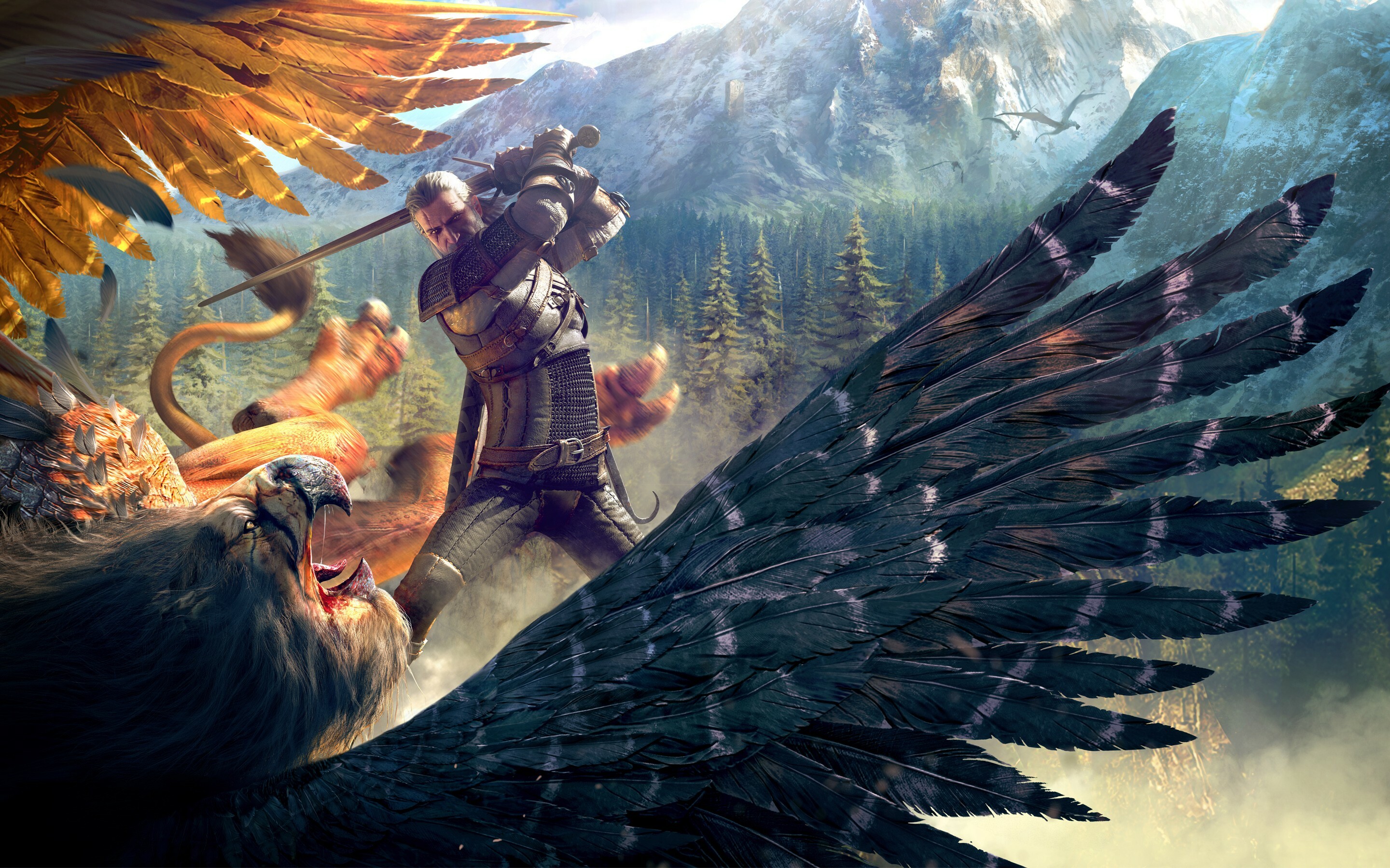 4K Witcher 3 wallpaper, Michelle Thompson, Gaming masterpiece, 2880x1800 HD Desktop