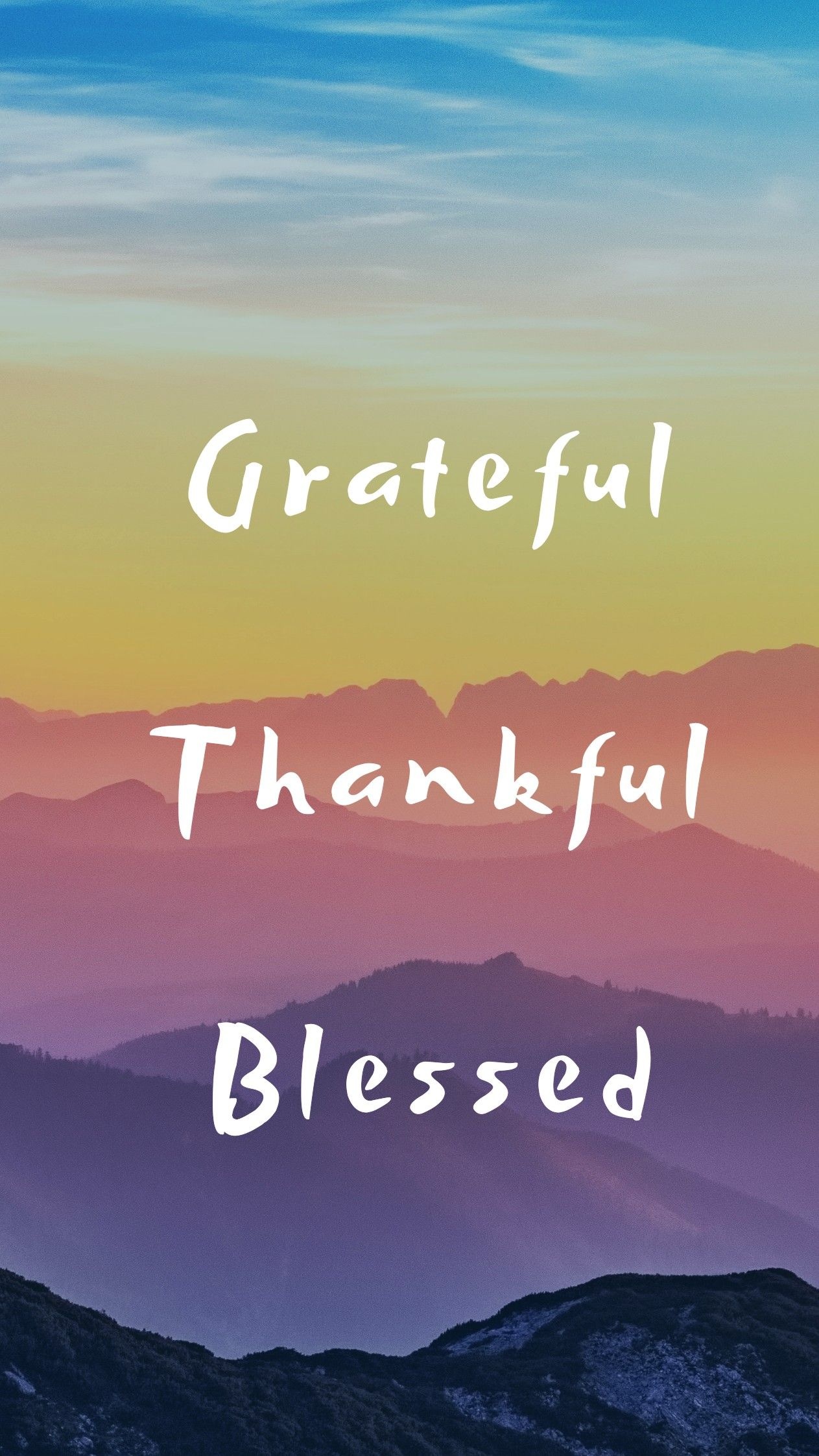 Grateful, Thankful, and Blessed, Phone wallpaper, Positive affirmations, Thankfulness, 1270x2250 HD Phone