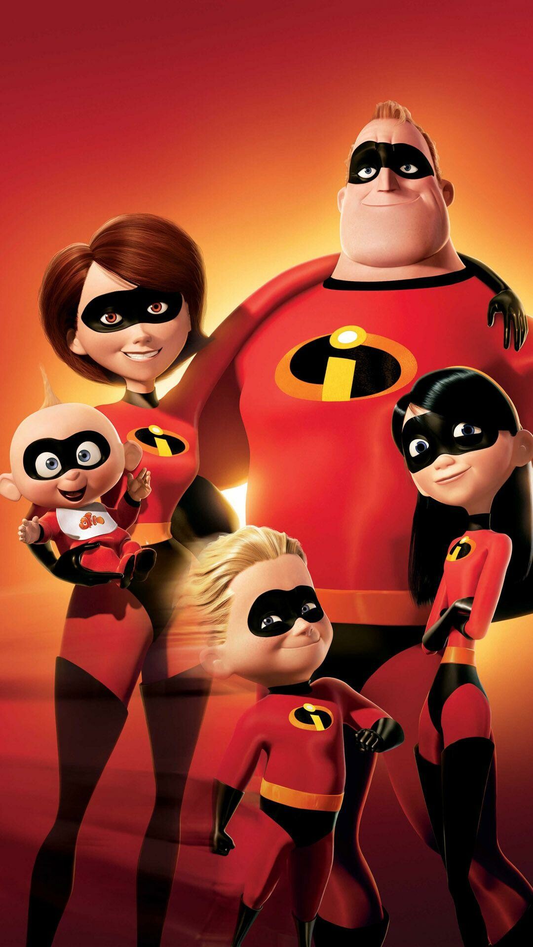 The Incredibles wallpapers, Animated superheroes, Action-packed adventure, Family bonding, 1080x1920 Full HD Phone