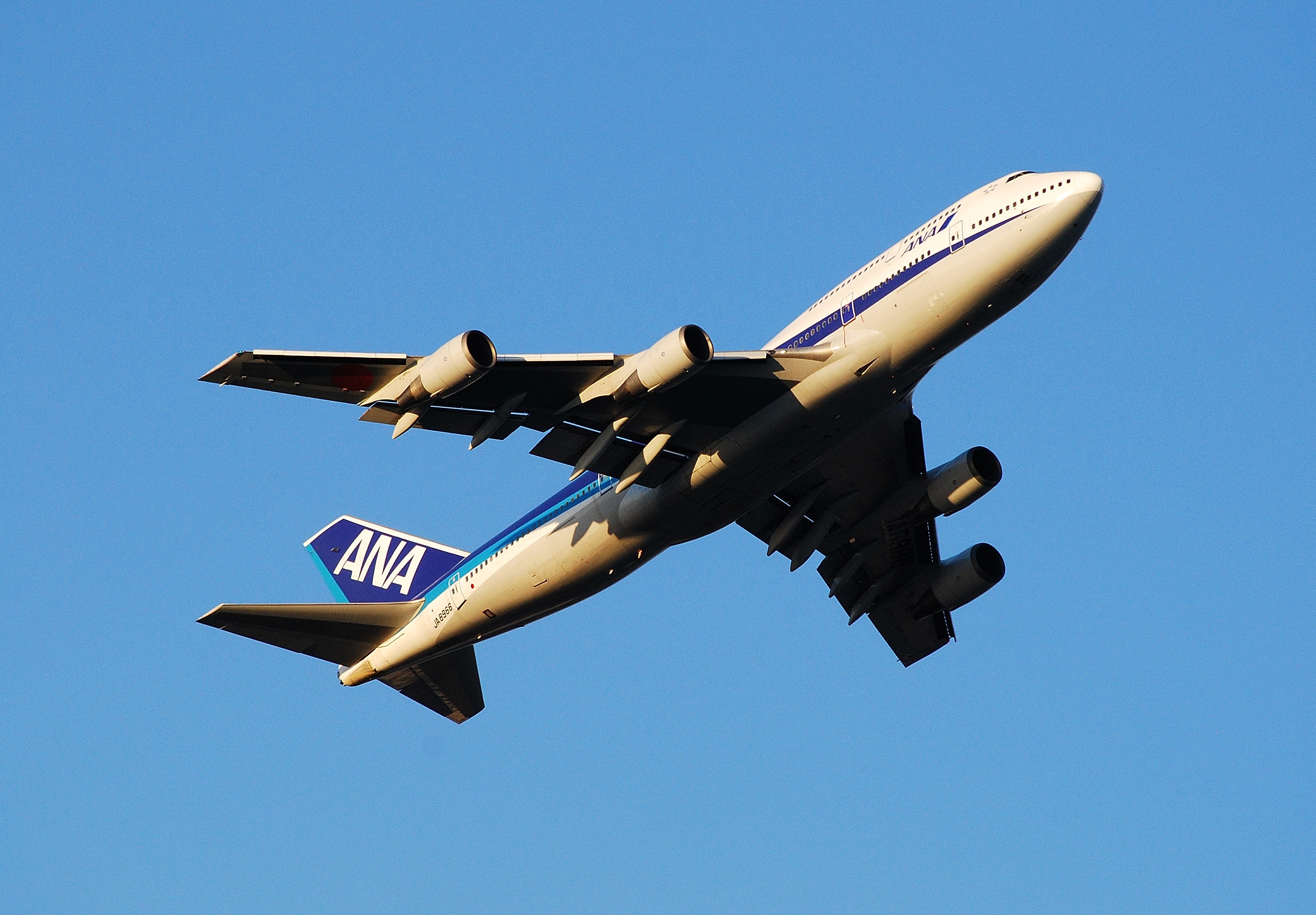 All Nippon Airways, Boeing 747, Sky view, Aerial photography, 3070x2130 HD Desktop