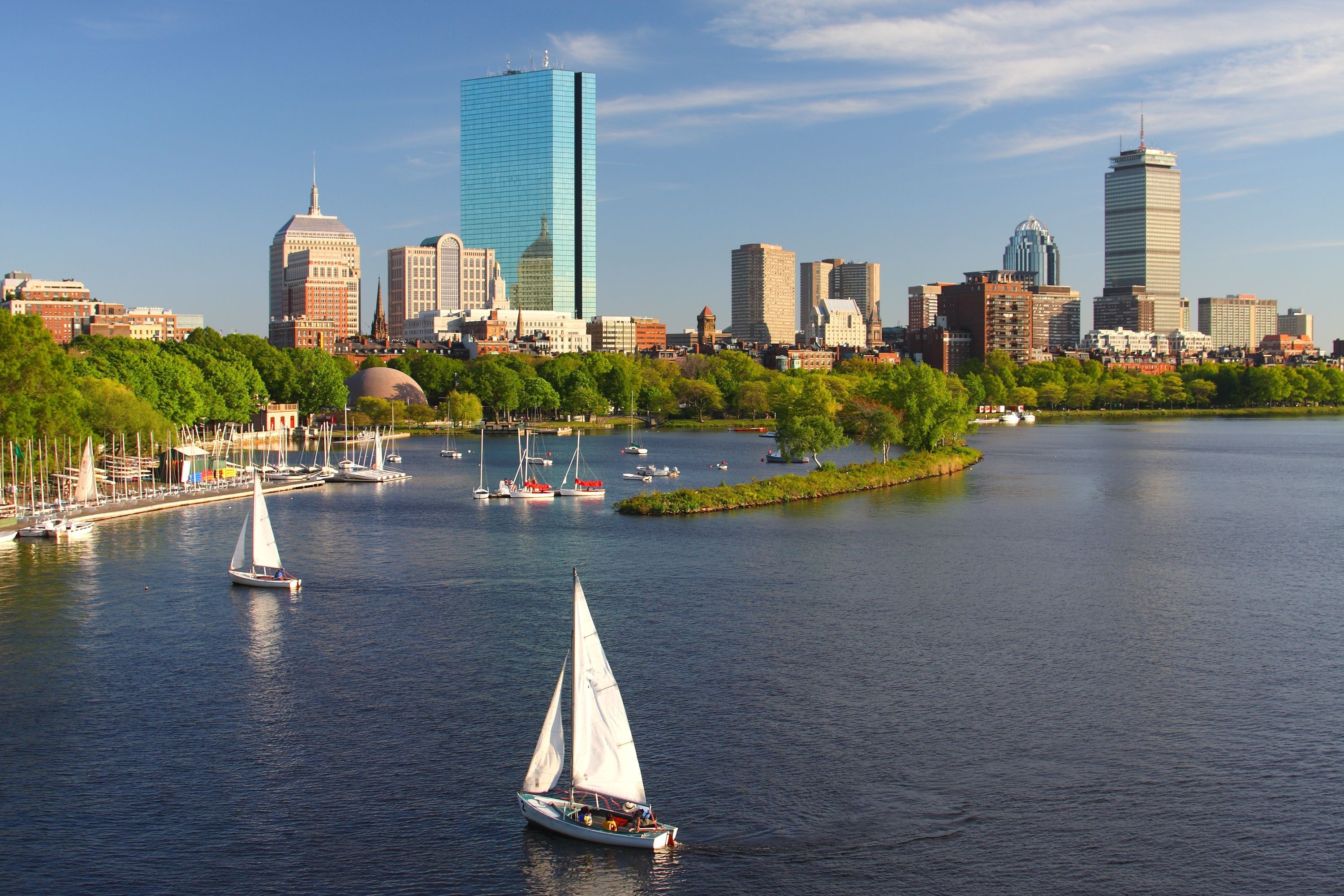 Charles River, Boston Skyline Wallpaper, 3000x2000 HD Desktop