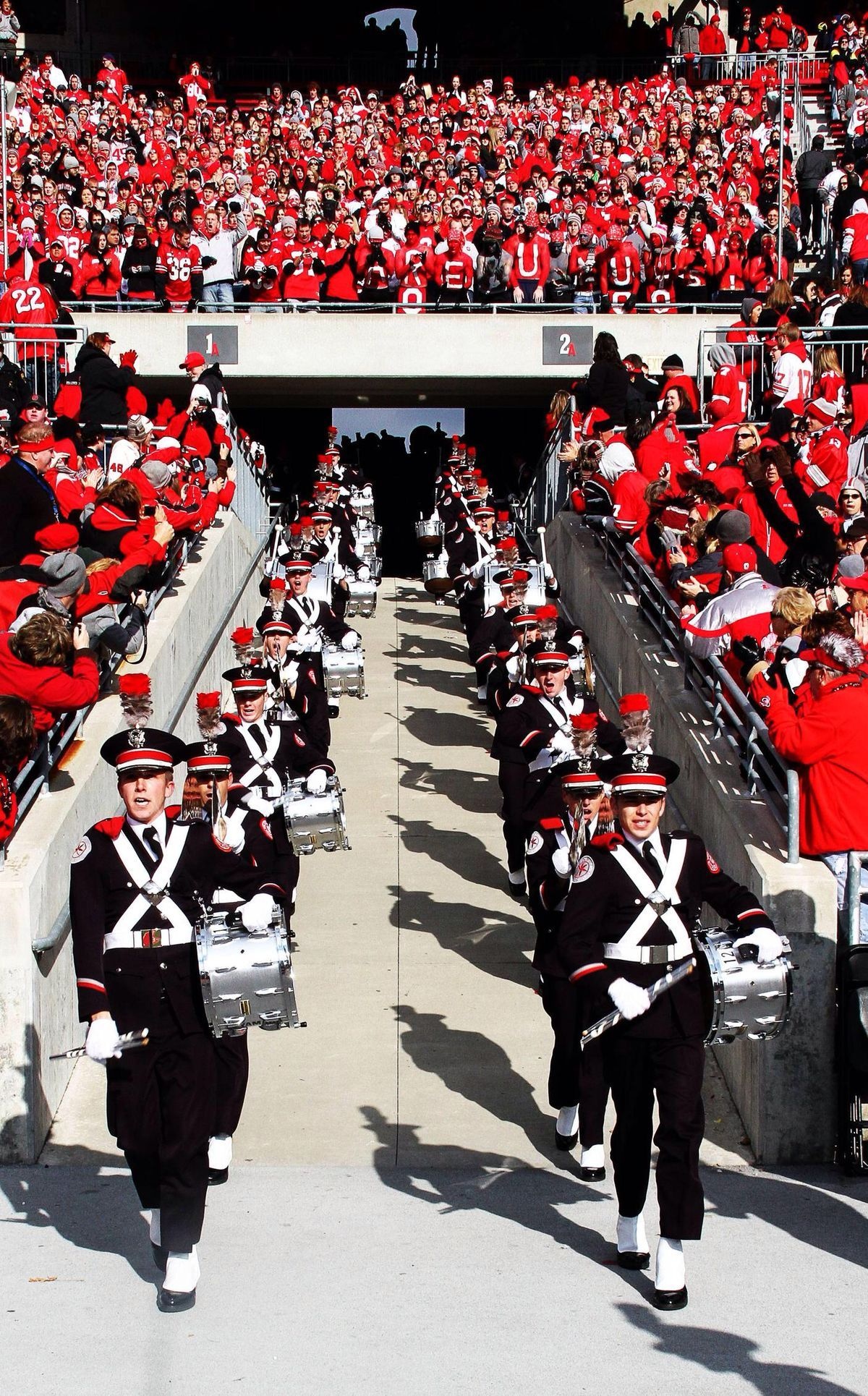 Ohio State marching band, College football pride, Energetic performance, Musical excellence, 1200x1930 HD Phone