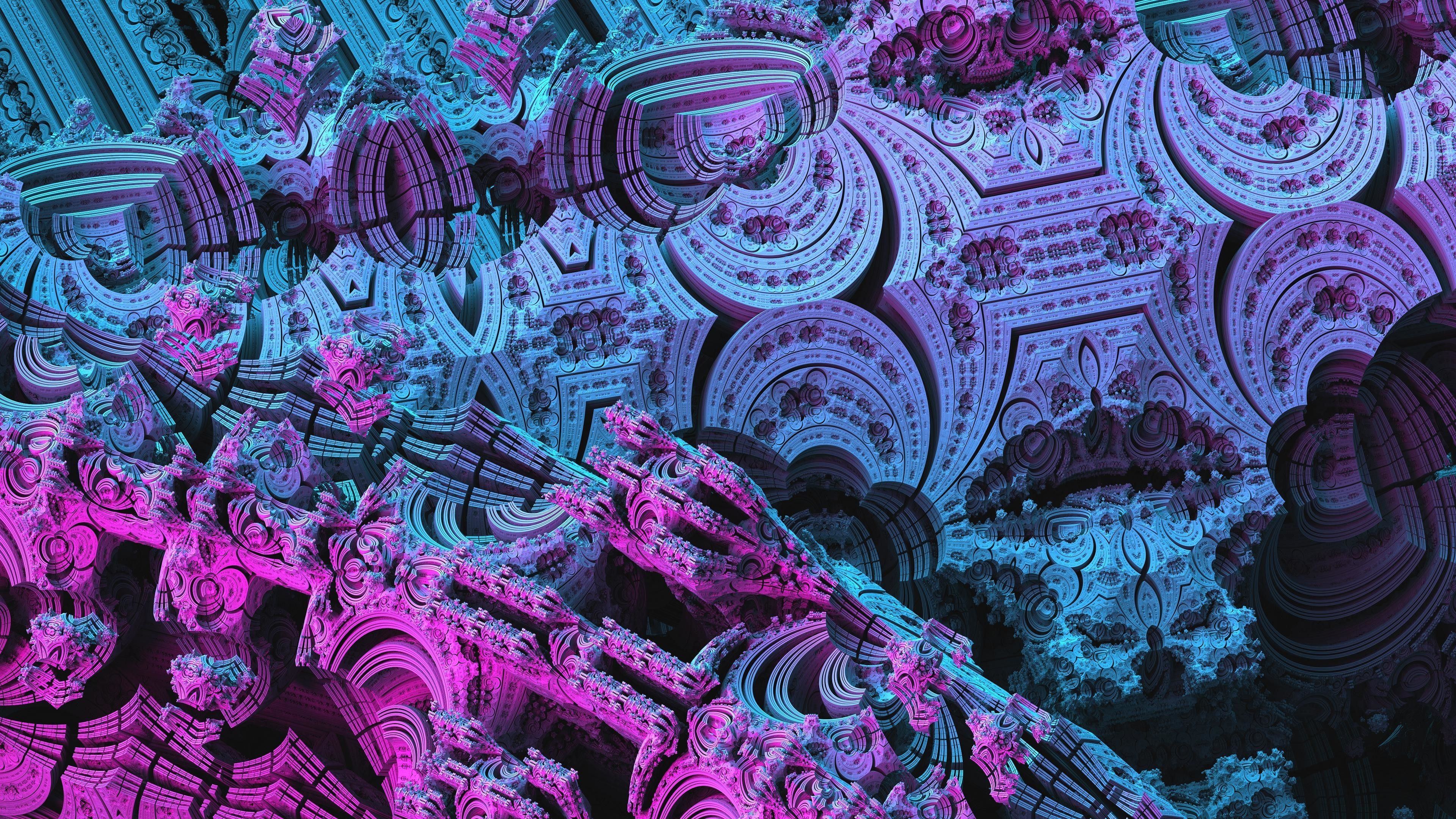 3D fractal, Fractals Wallpaper, 3840x2160 4K Desktop