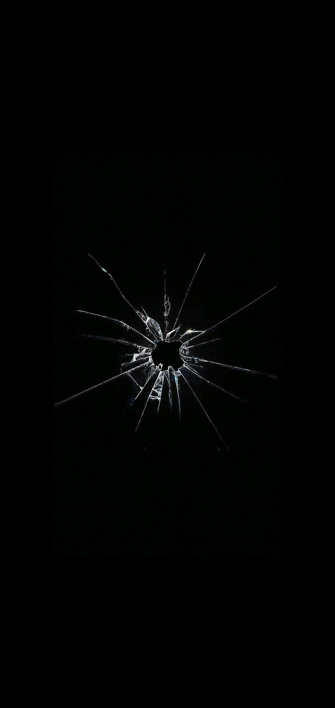 Broken glass, Dark Wallpaper, 1080x2280 HD Phone