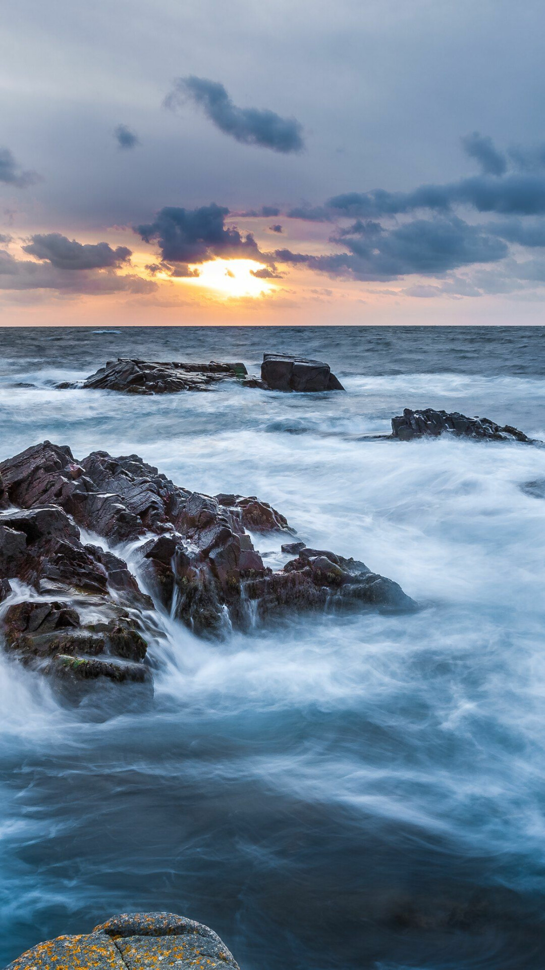 Ultra HD rocky ocean wallpaper, Captivating seascape, Coastal beauty, Nature's wonders, 1080x1920 Full HD Phone