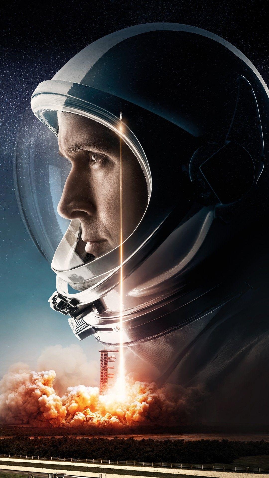 First Man movie wallpapers, Astronaut biopic, Ryan Gosling, Neil Armstrong, 1080x1920 Full HD Phone