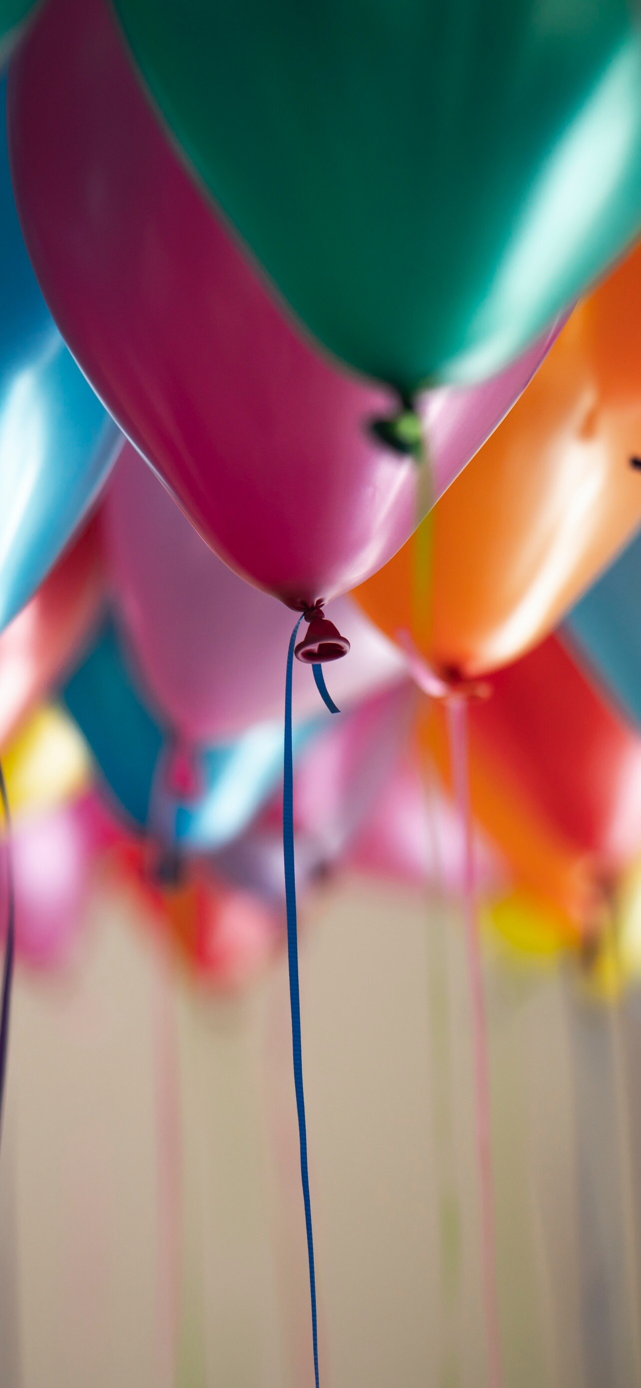 Colorful balloons wallpaper, 4K, Birthday decoration, Party, 1290x2780 HD Phone