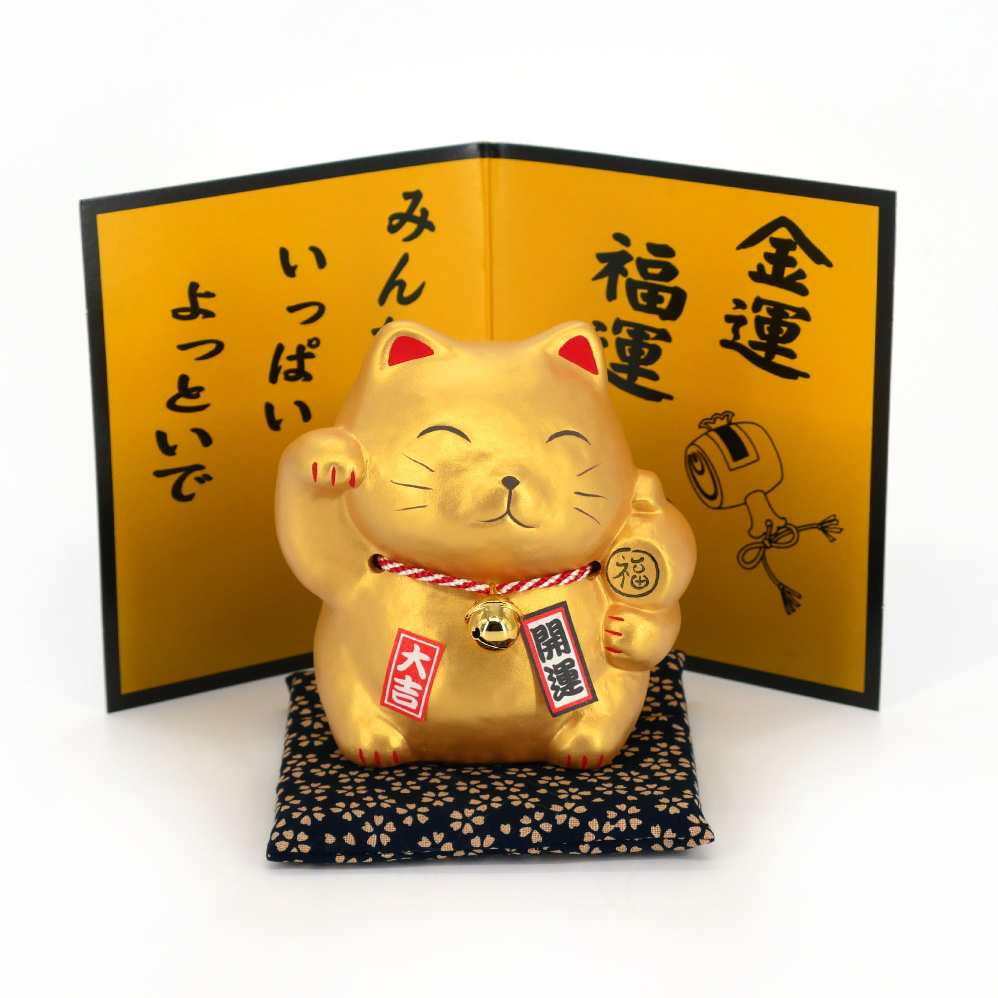 Golden, Japanese Lucky Cat Wallpaper, 2000x2000 HD Phone