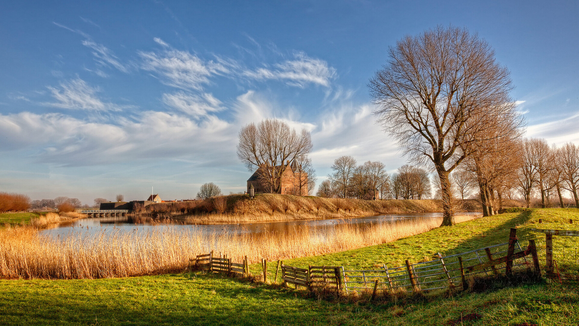 Dutch house, Netherlands scenery, Full HD wallpaper, Desktop, 1920x1080 Full HD Desktop